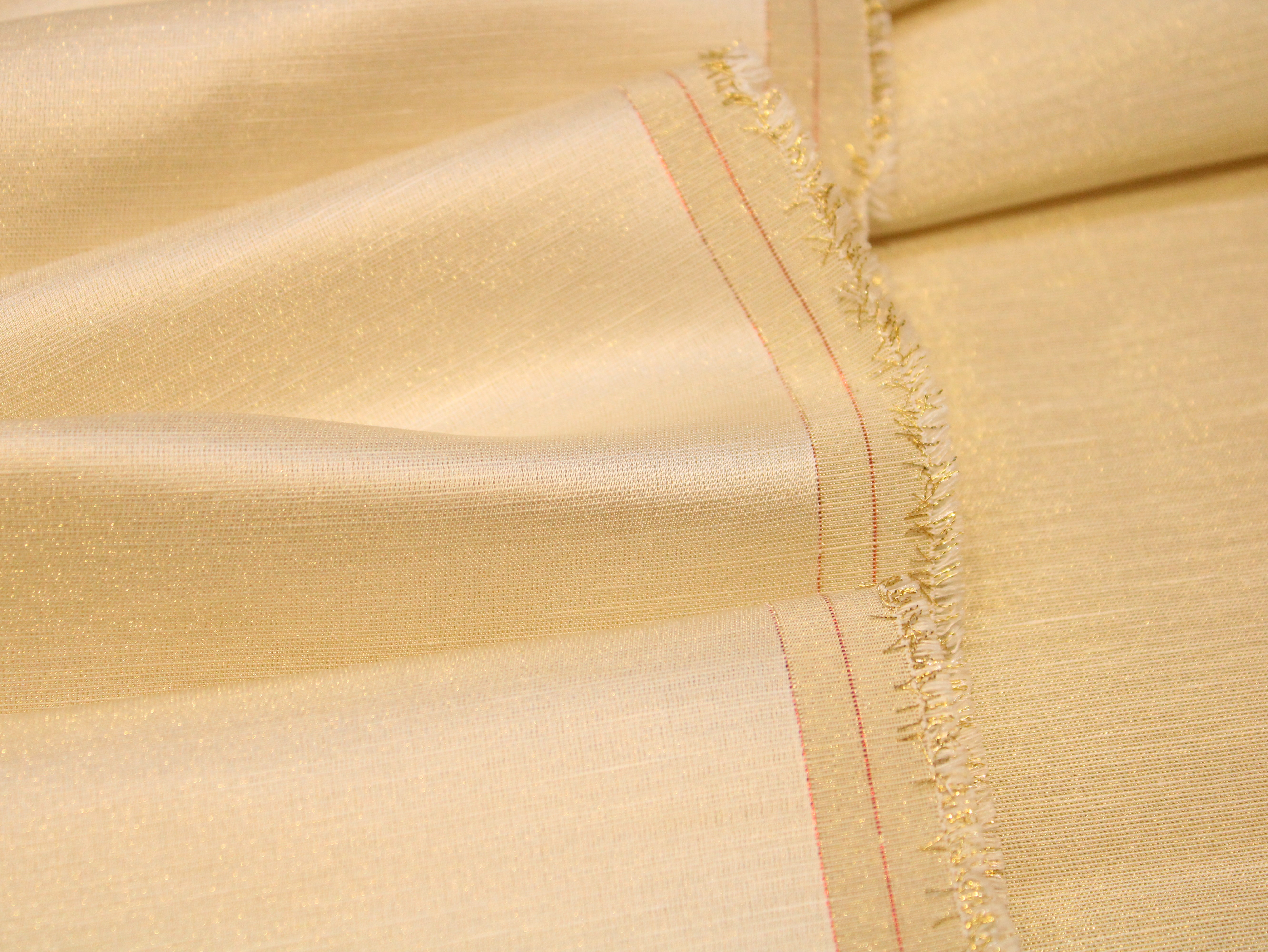 Tissue Linen Silk Dyeable Fabric