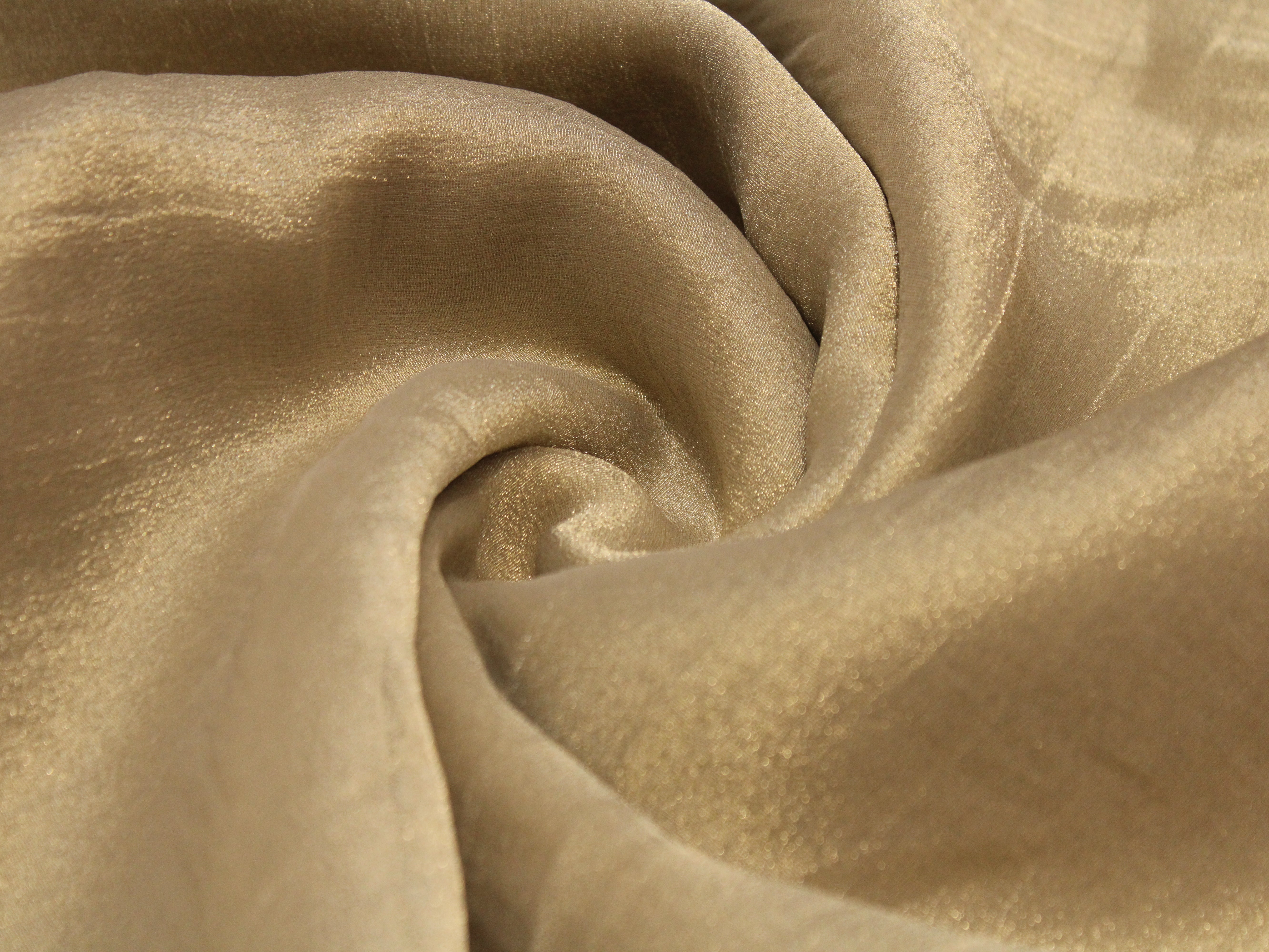 Plain Banarasi Metallic Gold Tissue Fabric