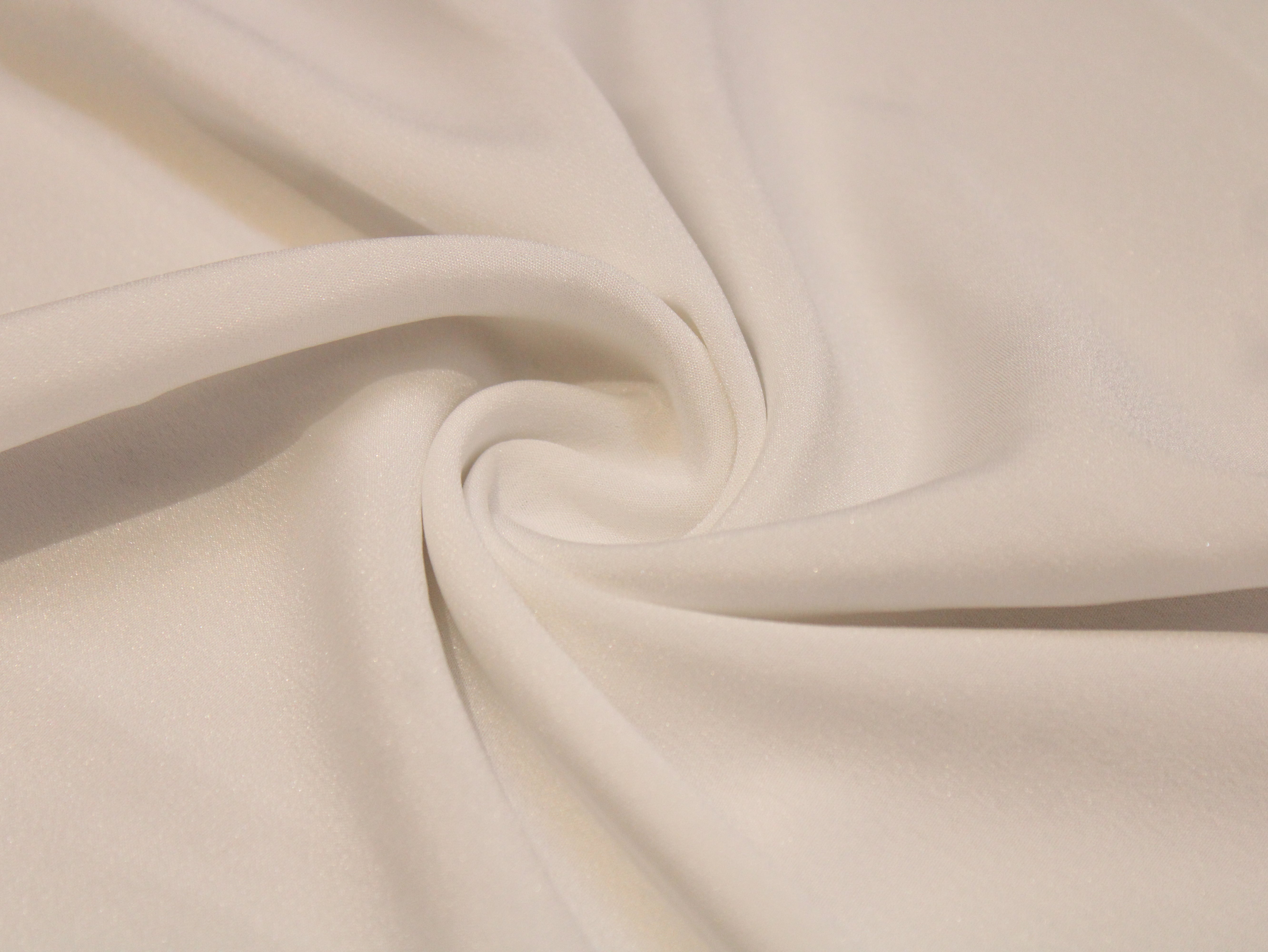White Plain Kashmiri Rasgulla Crepe Fabric