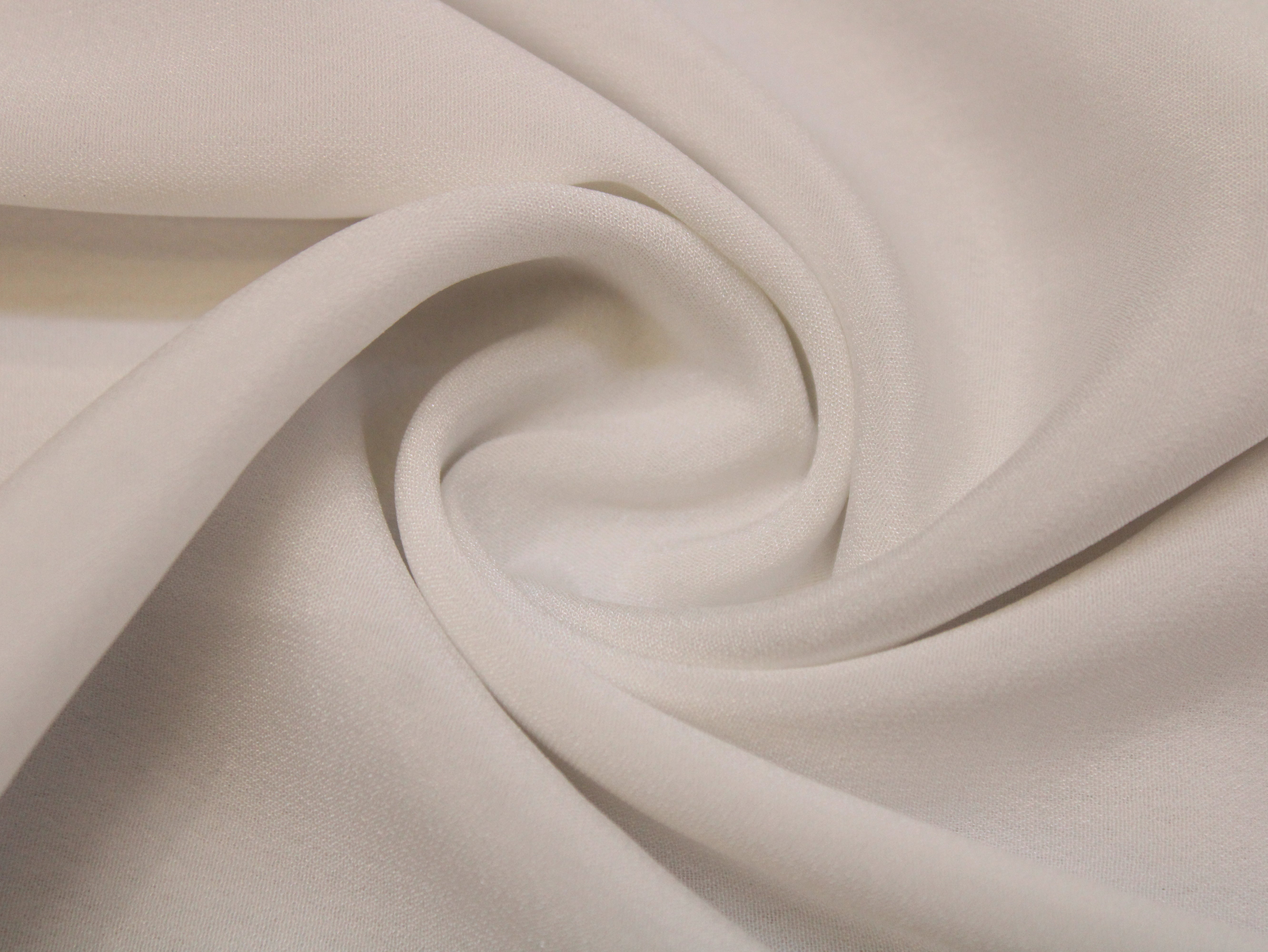 White Plain Kashmiri Rasgulla Crepe Fabric