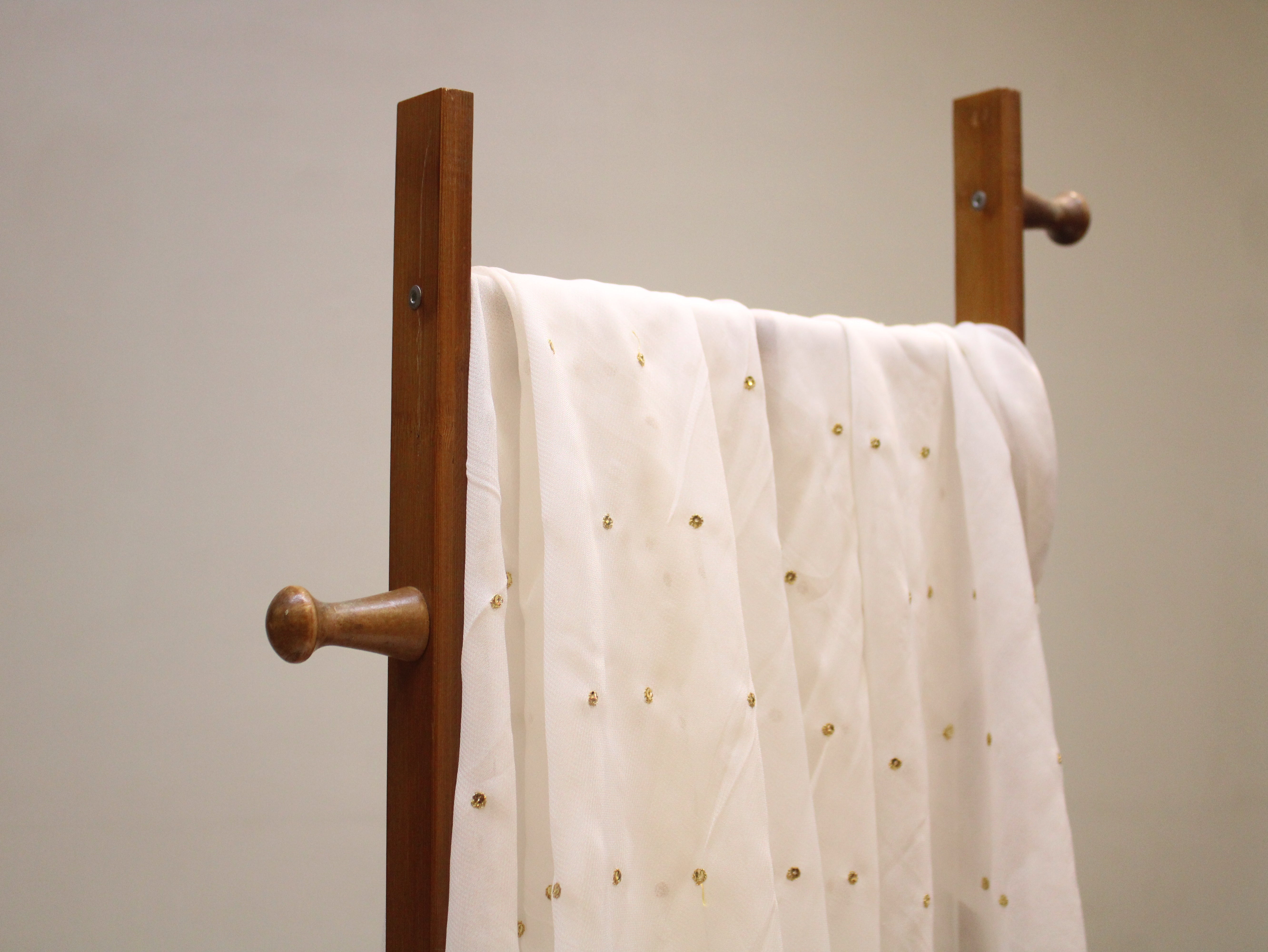 Georgette Dyeable Sequin Buti Fabric