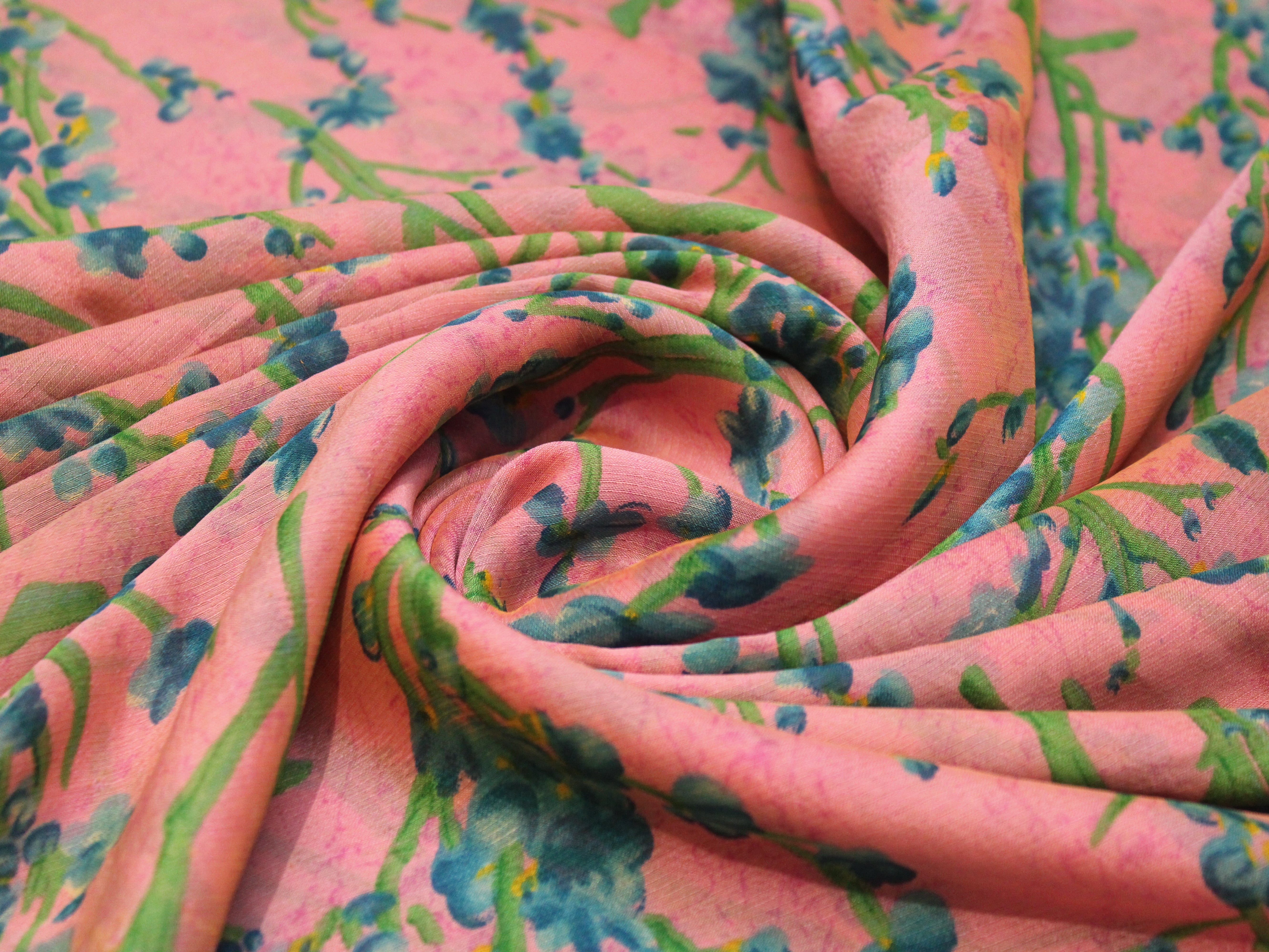 Premium Georgette Digital Print Fabric (Saree Cut)