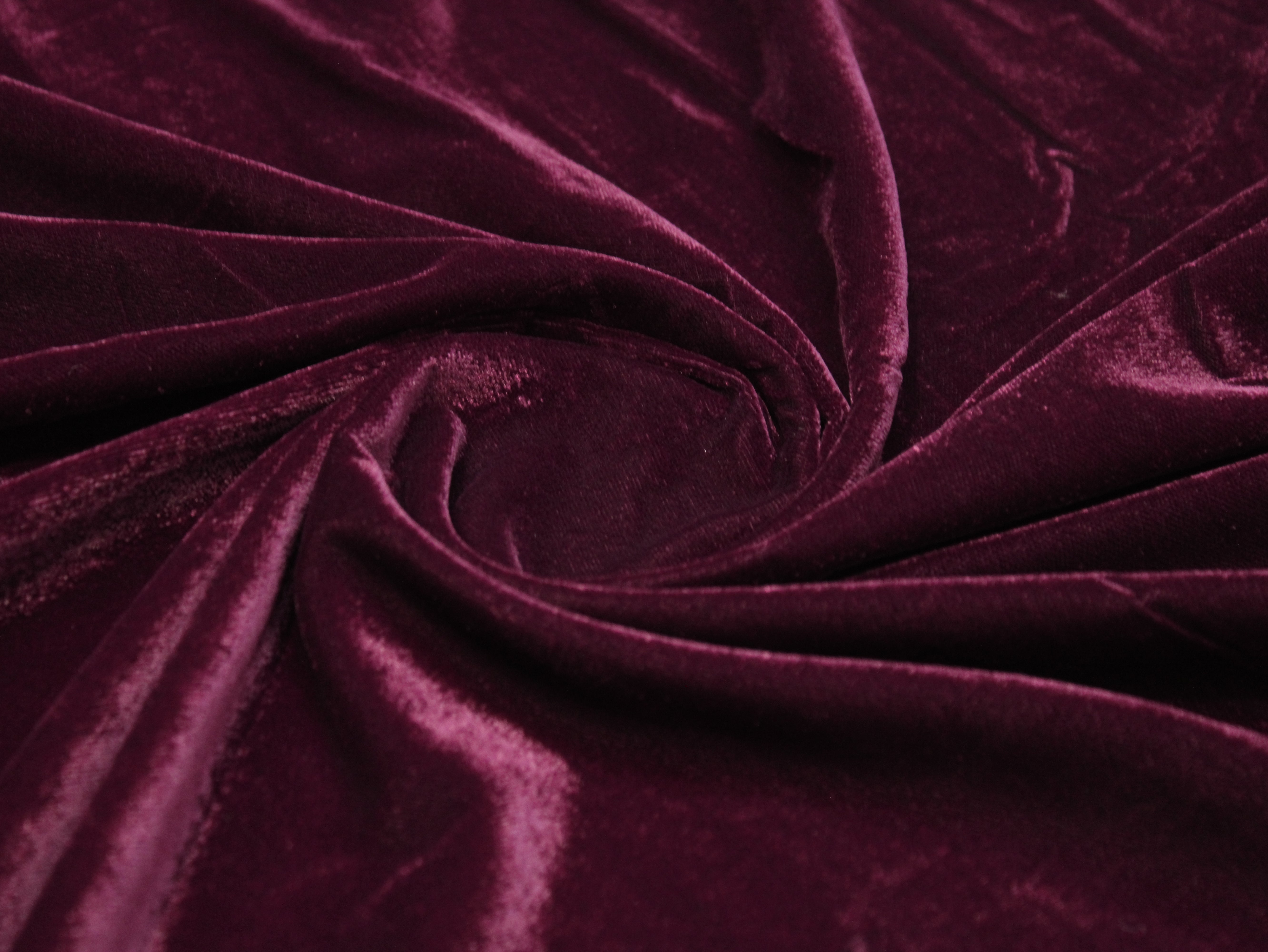 Premium Plain Micro Velvet Fabric - Metalic Wine