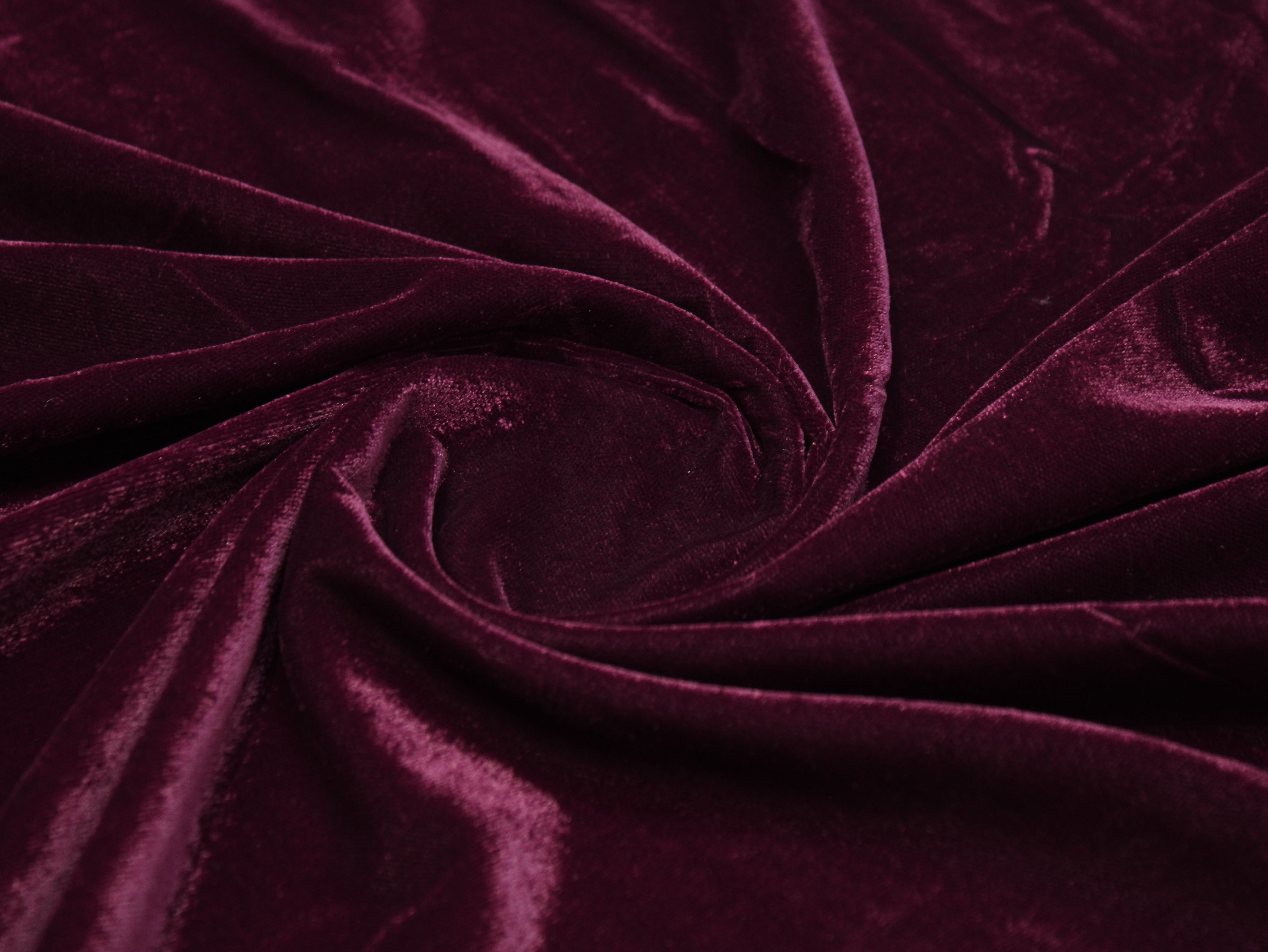Premium Plain Micro Velvet Fabric - Metalic Wine