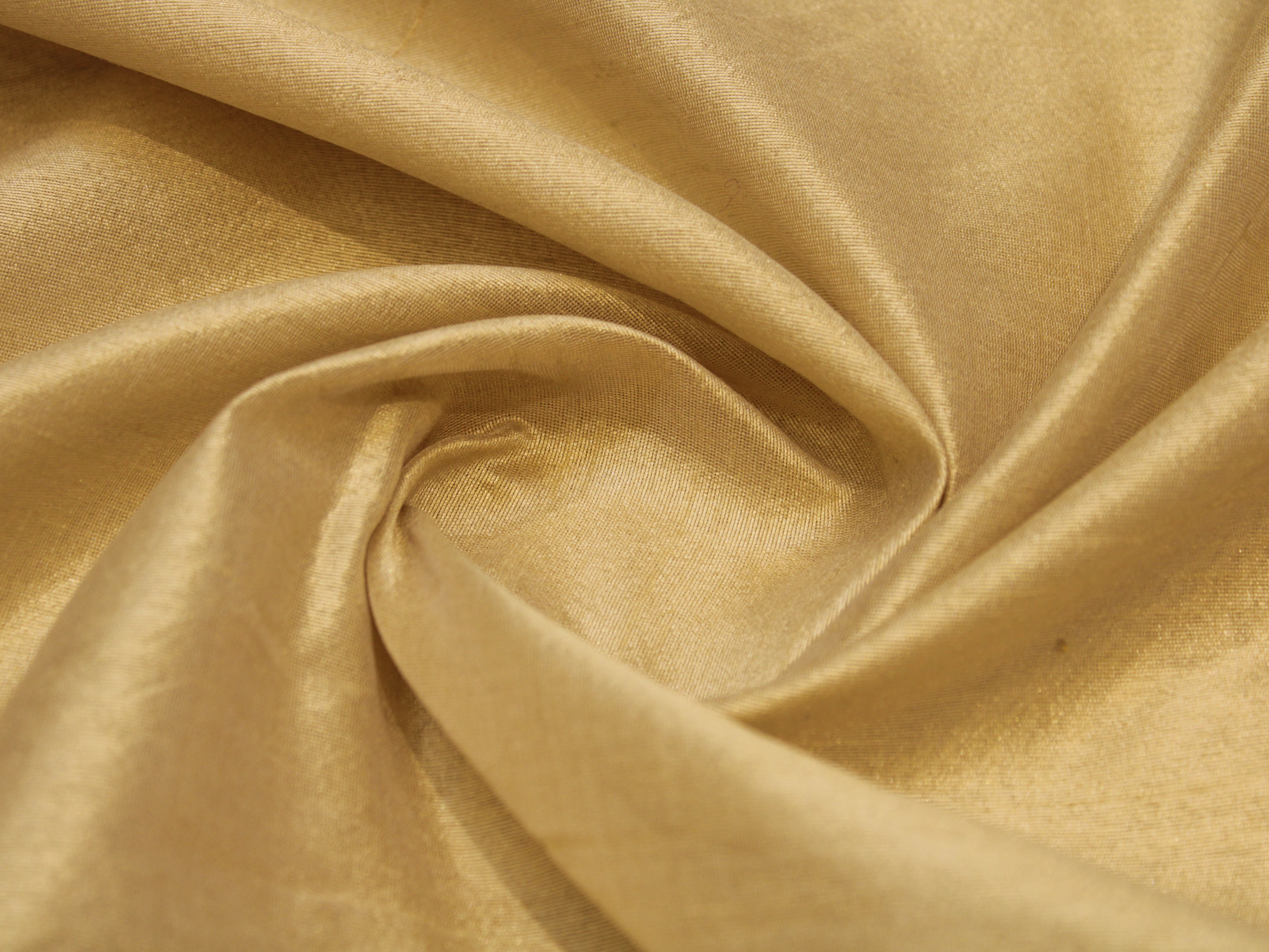 Plain Dyed Raw/Dupion Silk Fabric - Beige