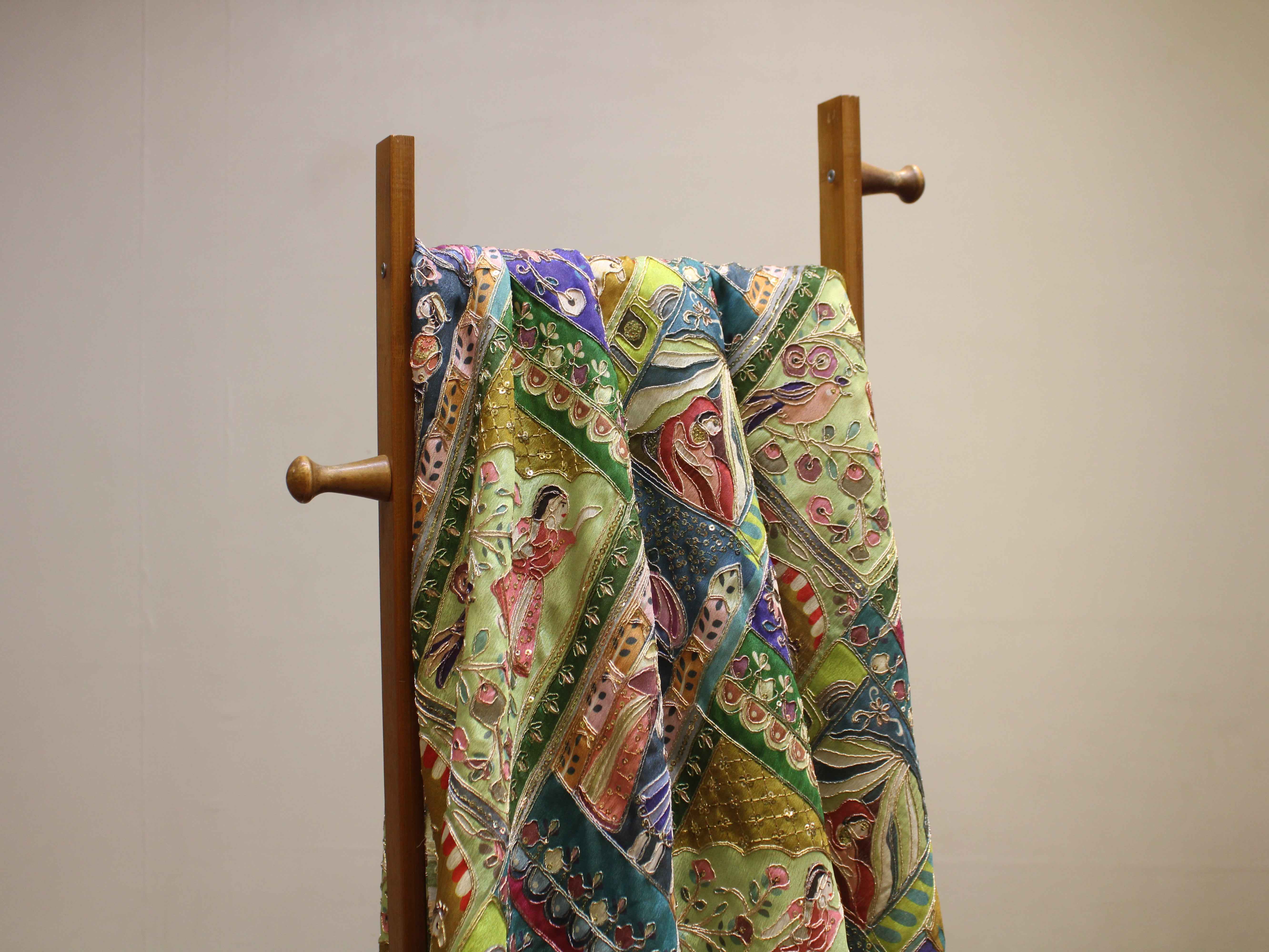 Premium Poly Crepe Position Print Work Fabric