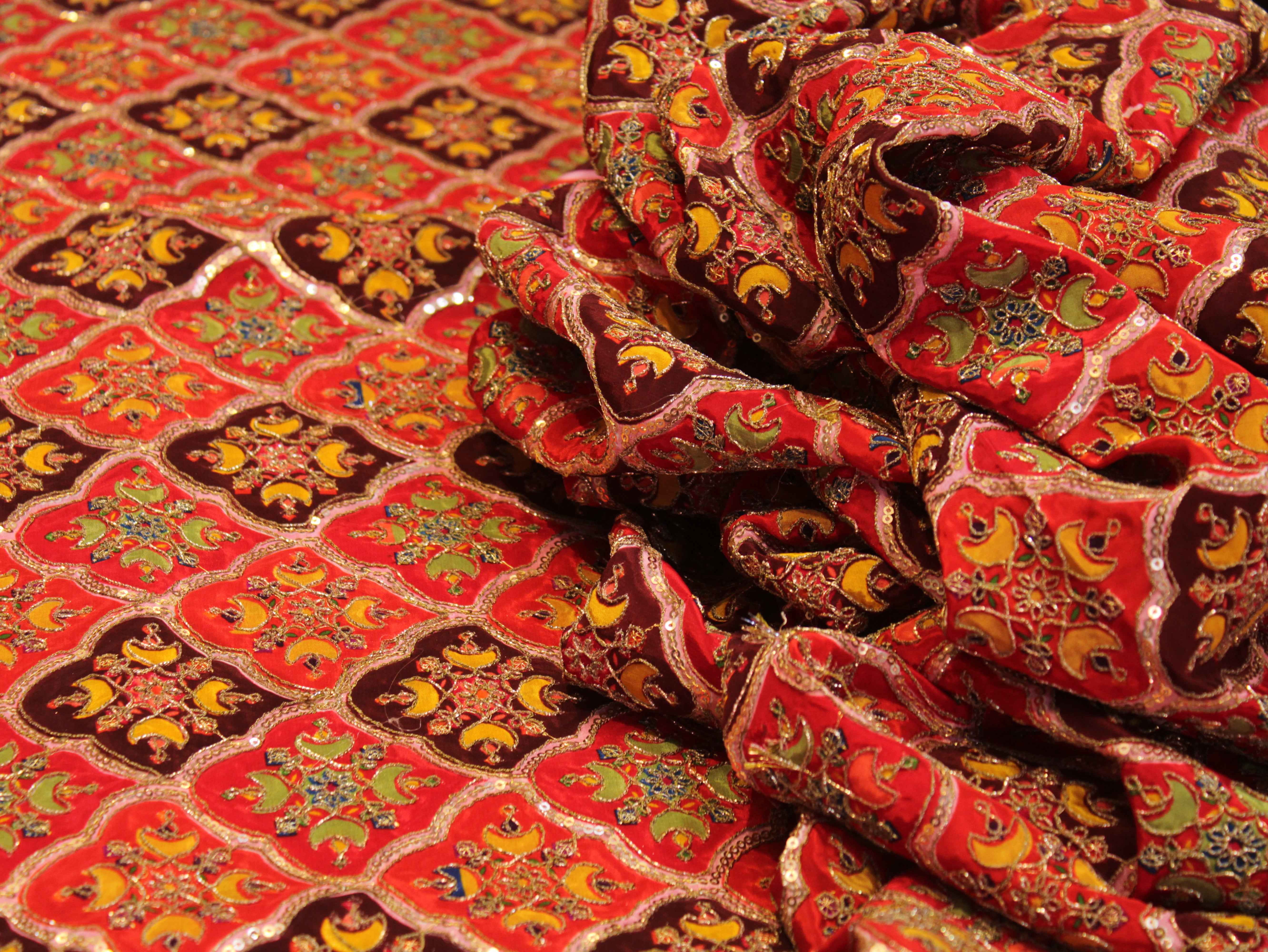 Pure Natural Crepe Position & Coding Work Fabric