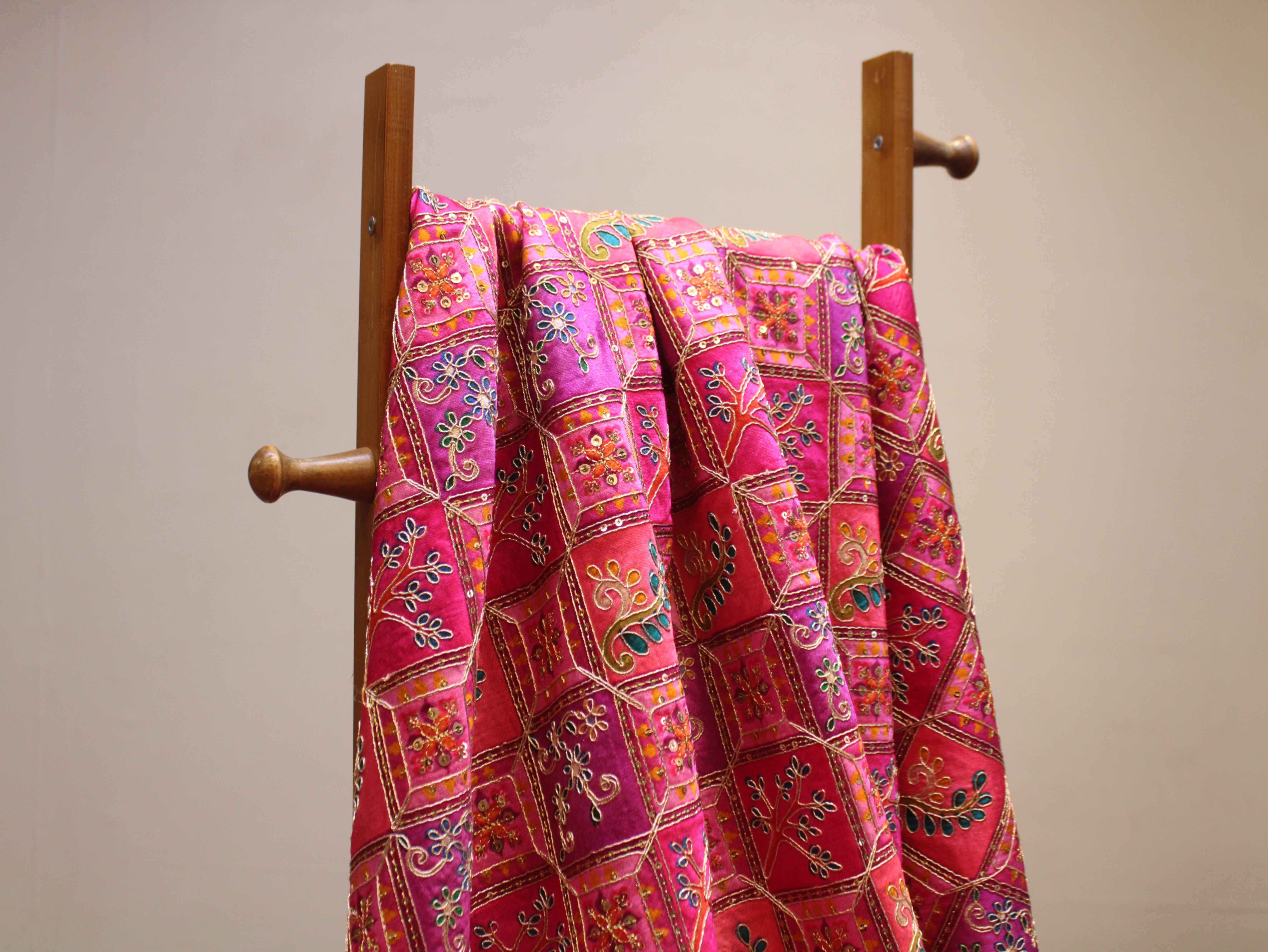 Gaji Silk Position Work Fabric