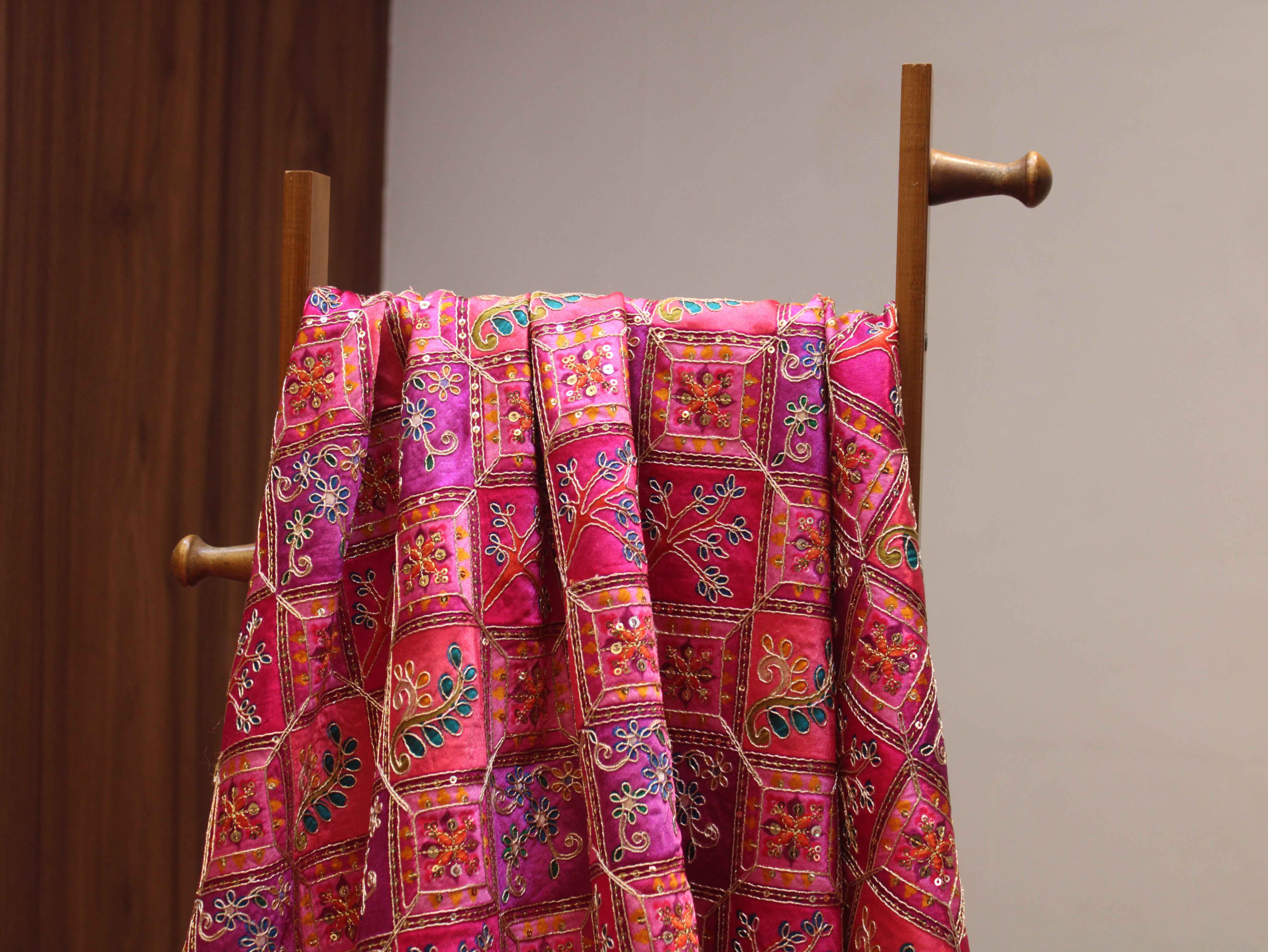 Gaji Silk Position Work Fabric