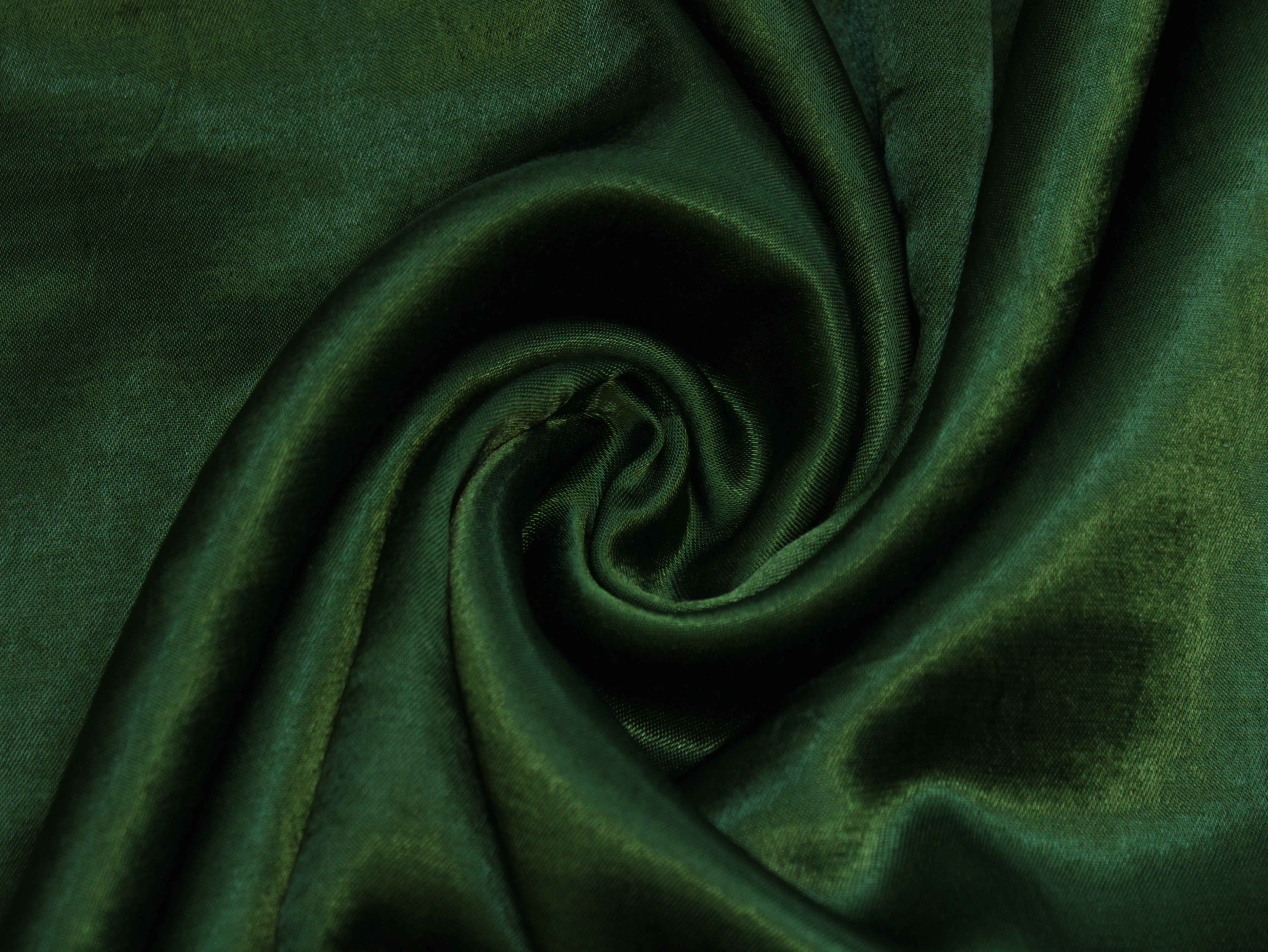 Plain Dyed Mashru Gaji Silk Fabric - Bottel Green