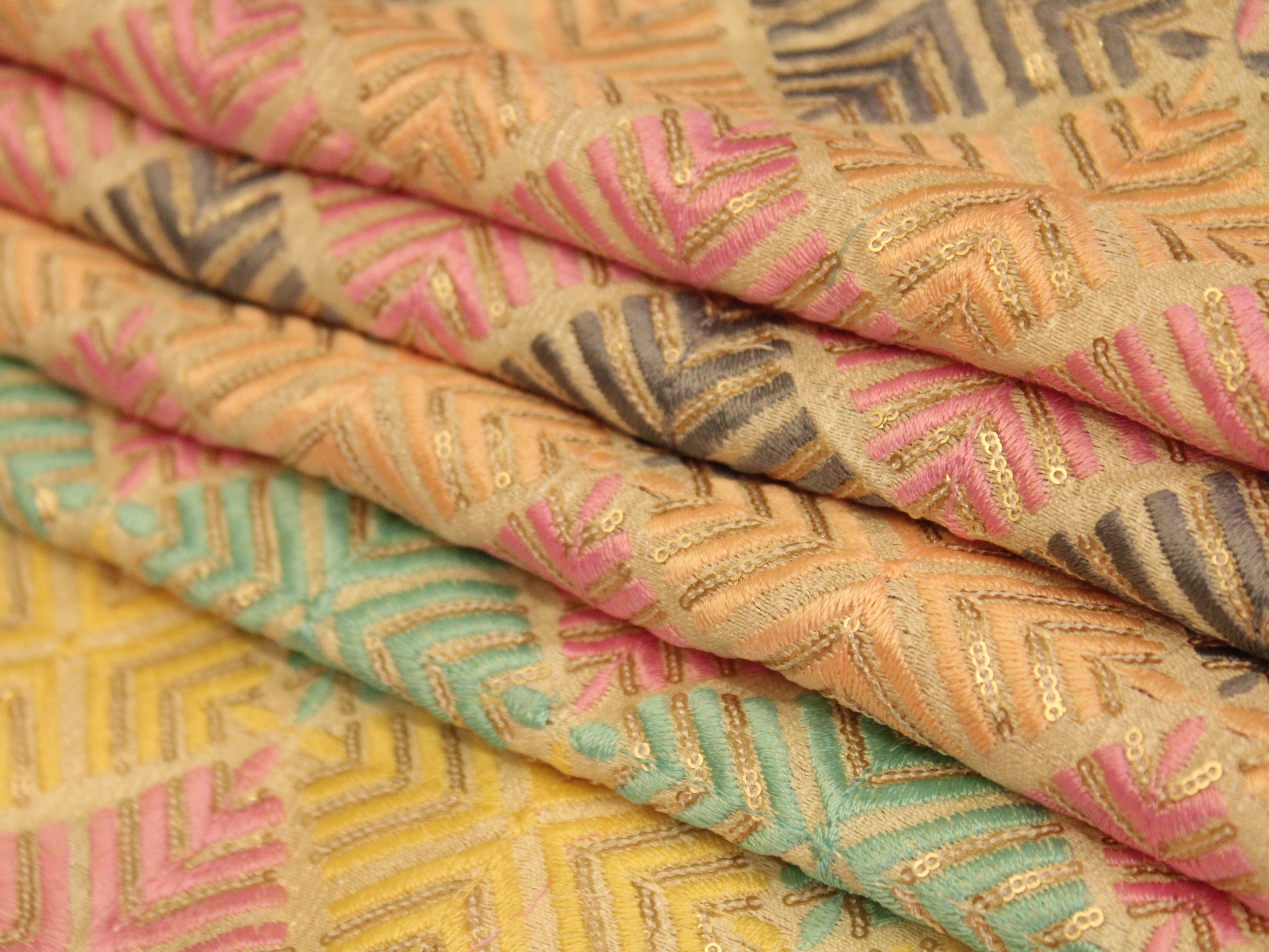 Celestial Threads: Multi Thread Work Fiesta fabric