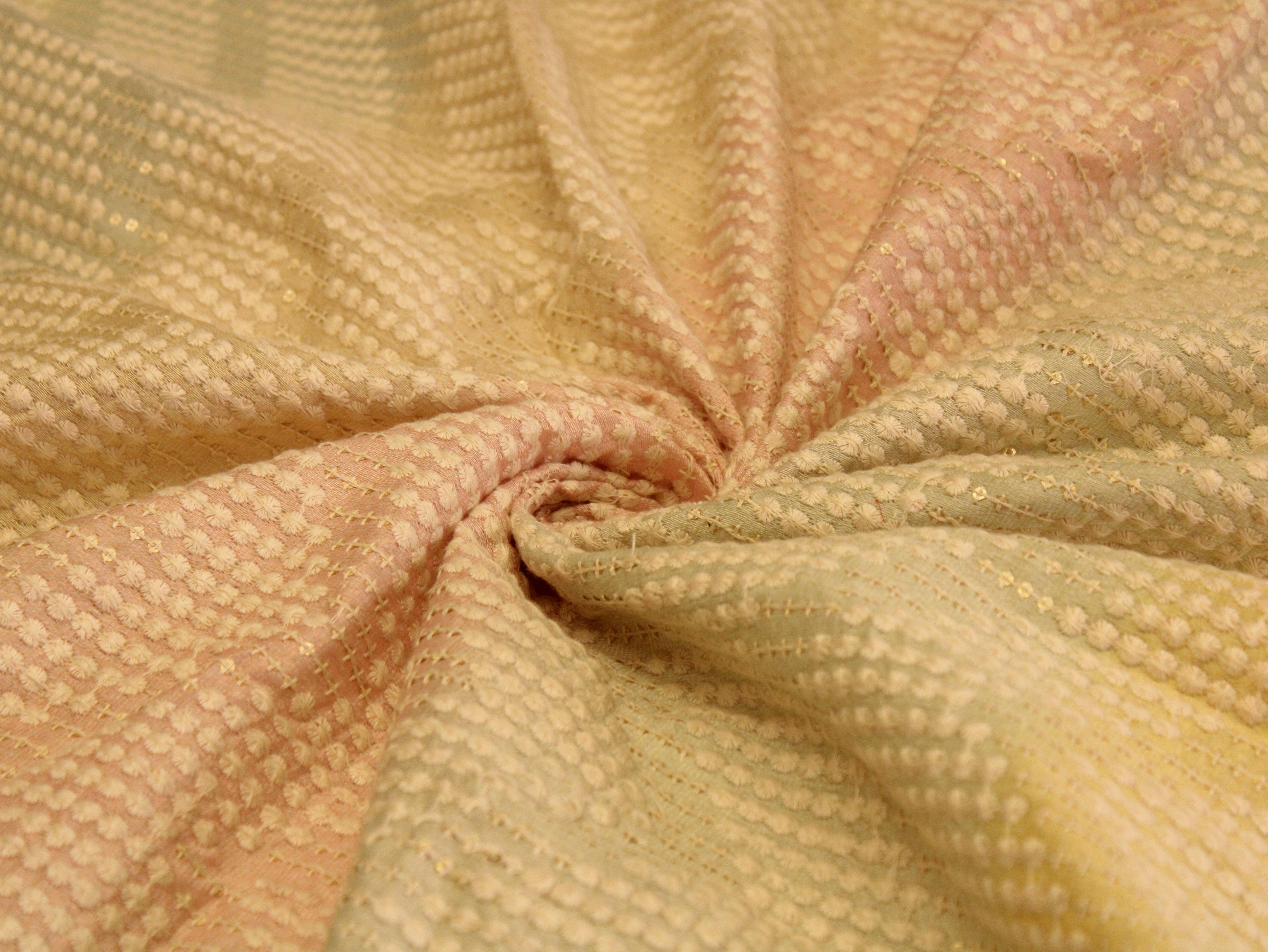 Breezy Shaded Thread Work Fabric - M'Foks