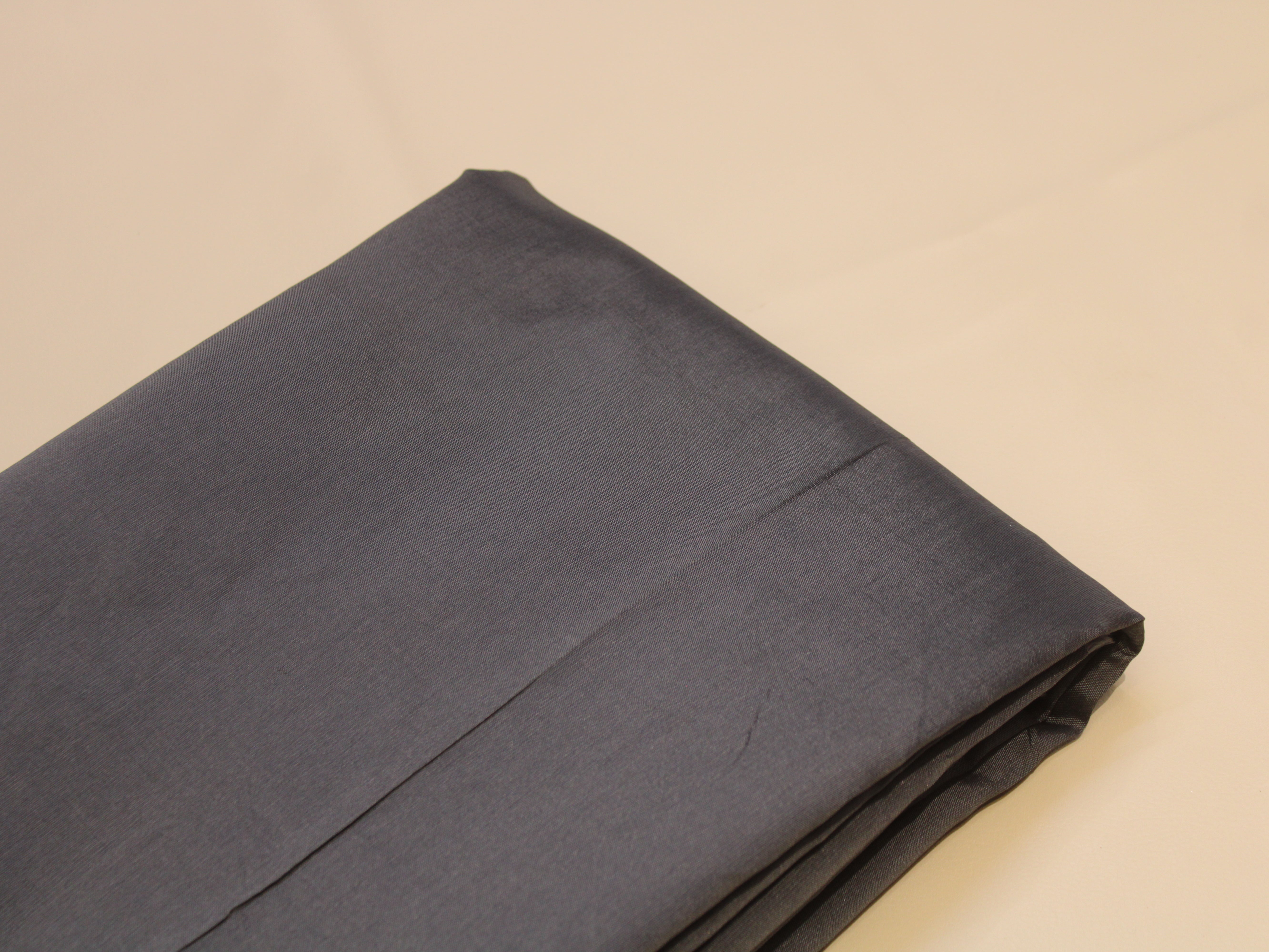 Taffeta Poly Silk Plain Dyed Fabric - Dark Grey