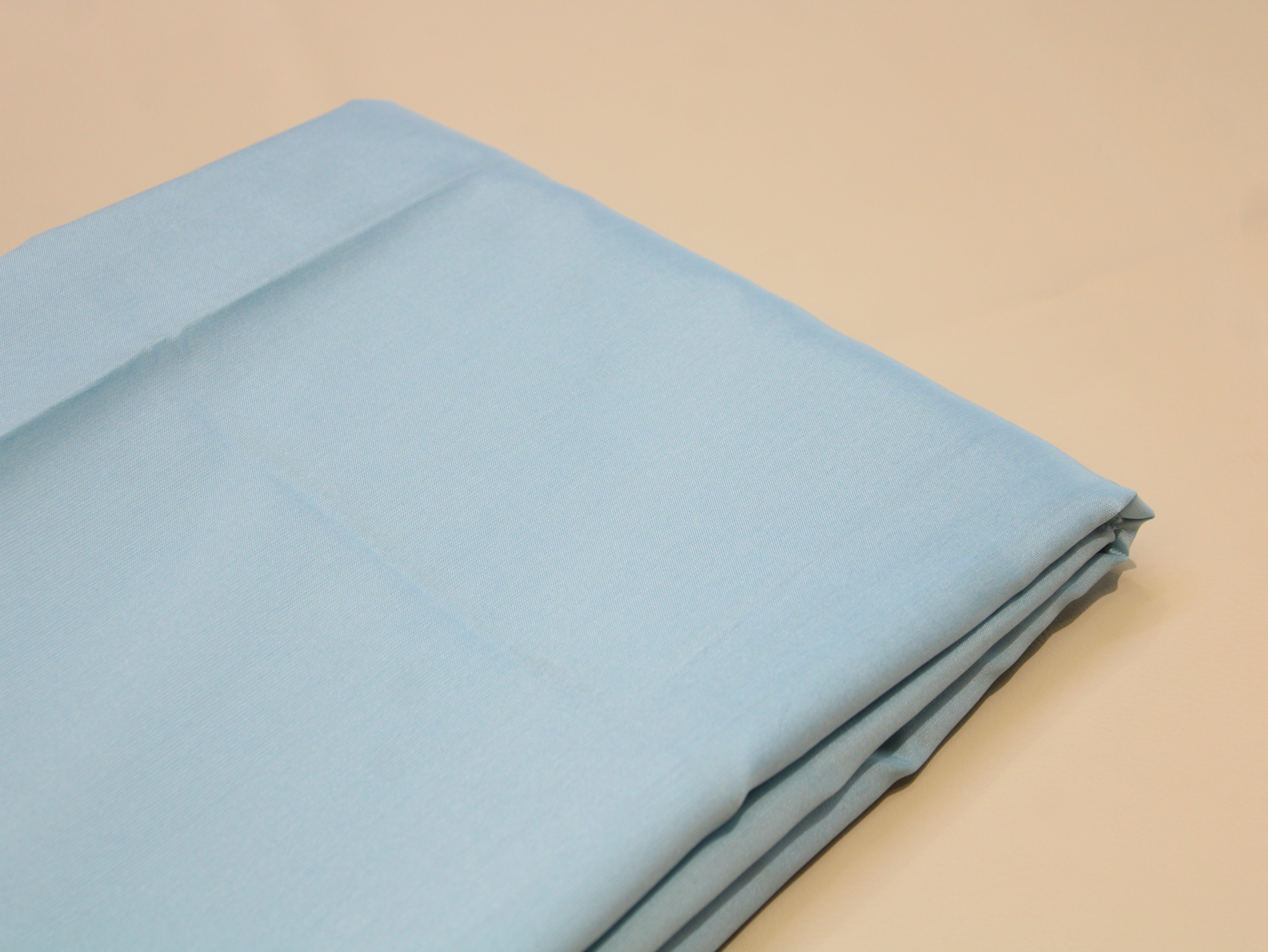 Taffeta Poly Silk Plain Dyed Fabric - Light Blue