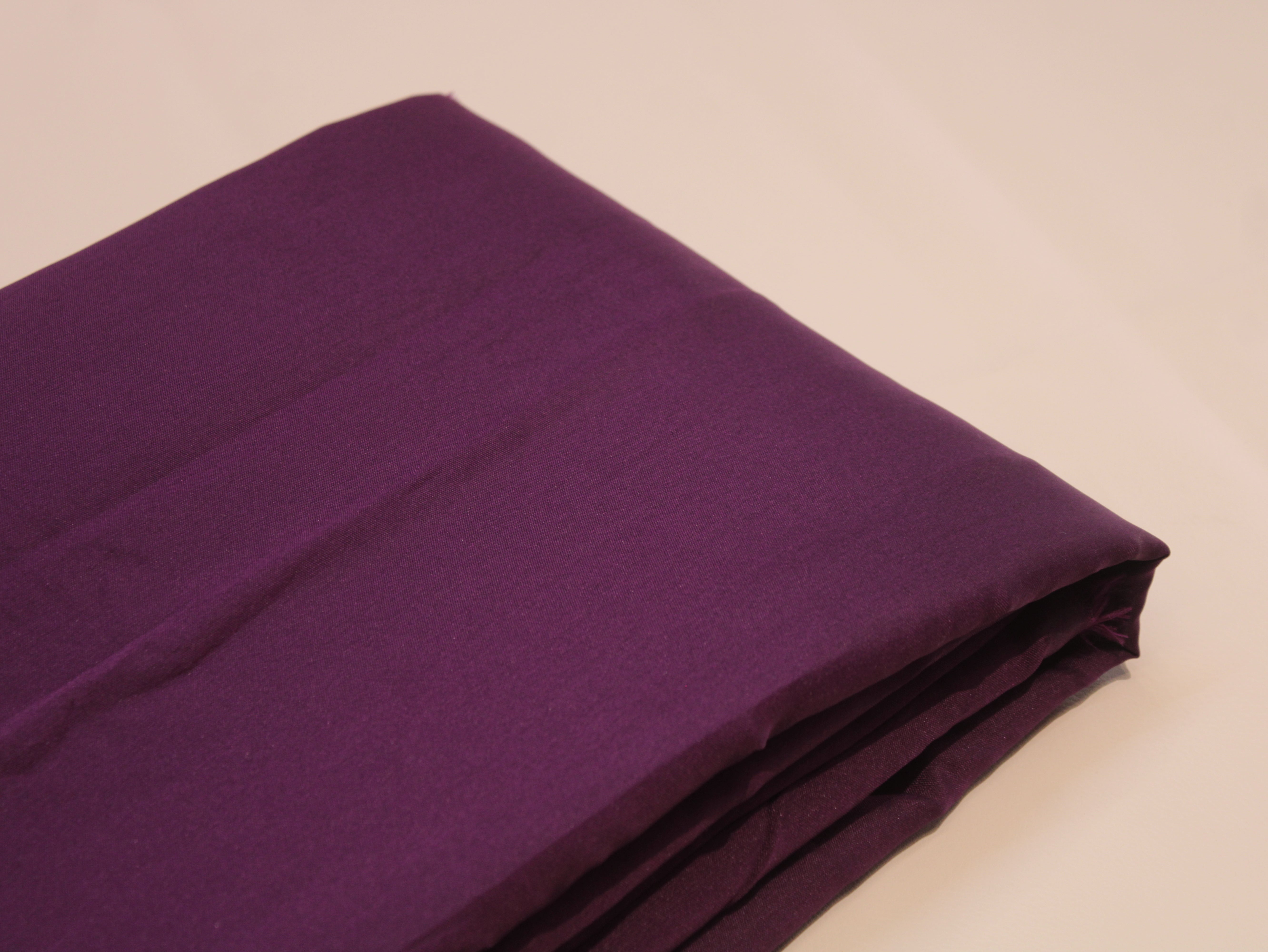 Taffeta Poly Silk Plain Dyed Fabric - Dark Purple