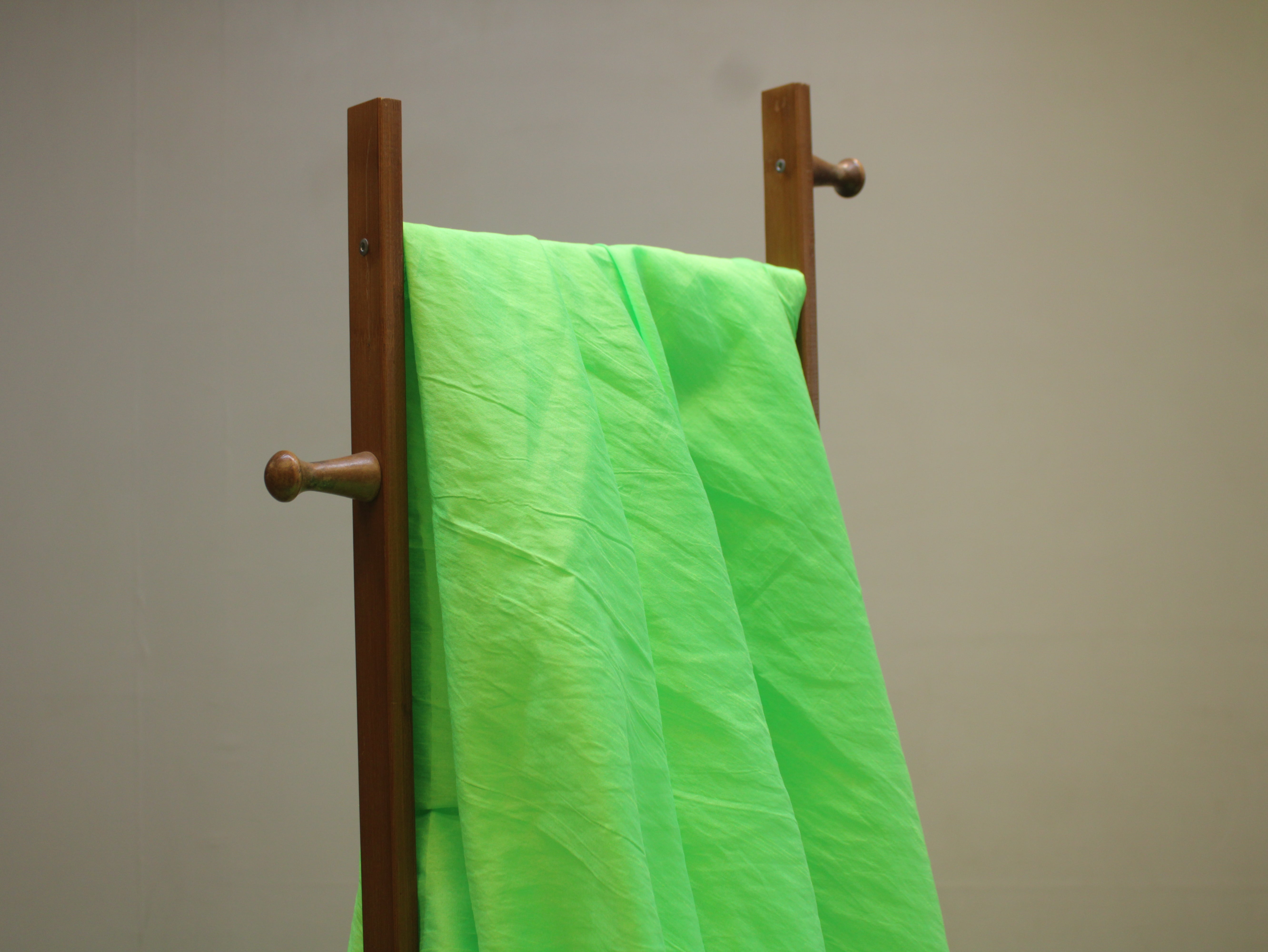 Dupion Silk Plain Dyed Fabric - Neon Green