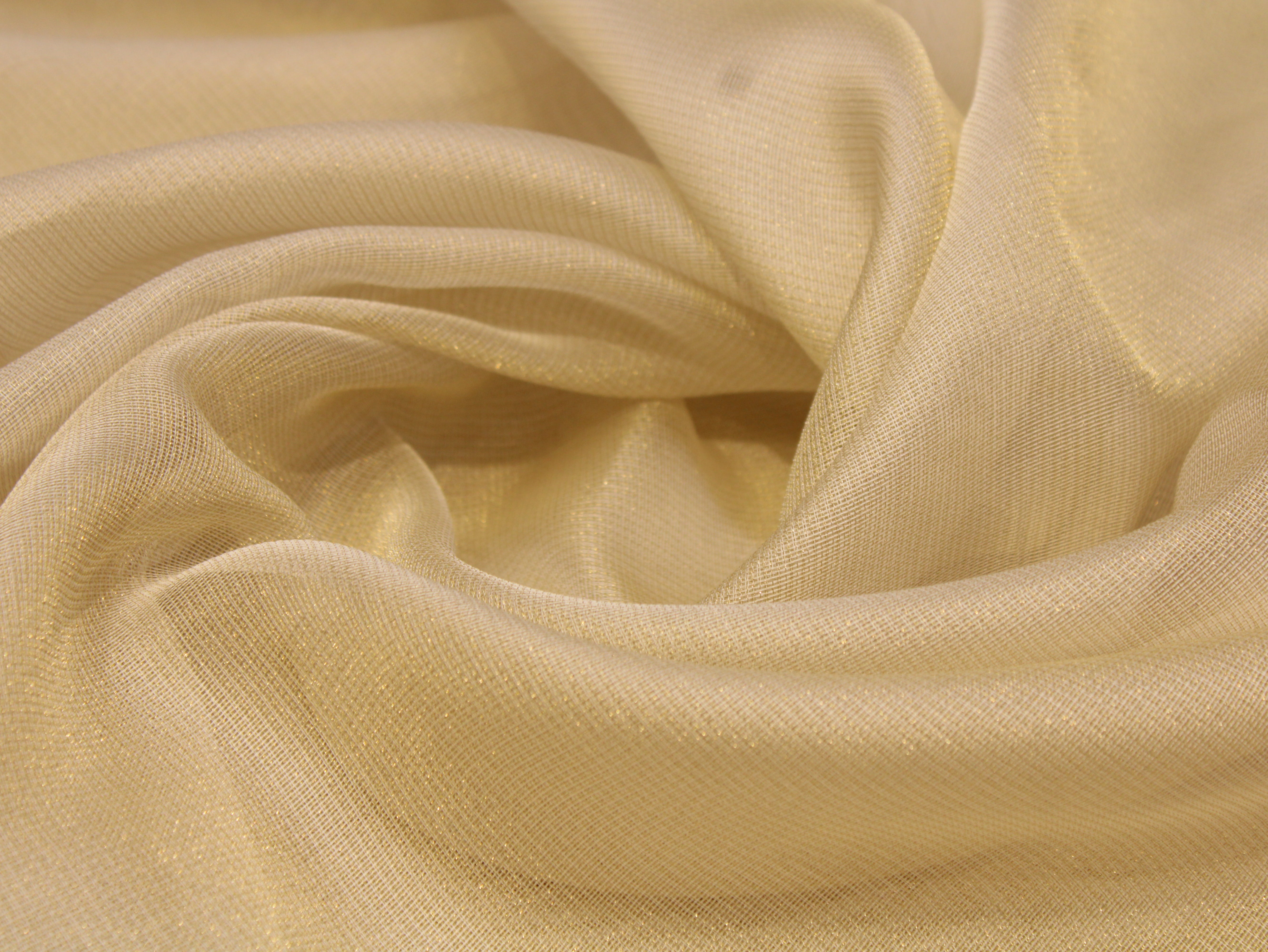 Plain Metallic Tissue Fabric with Jute Texture