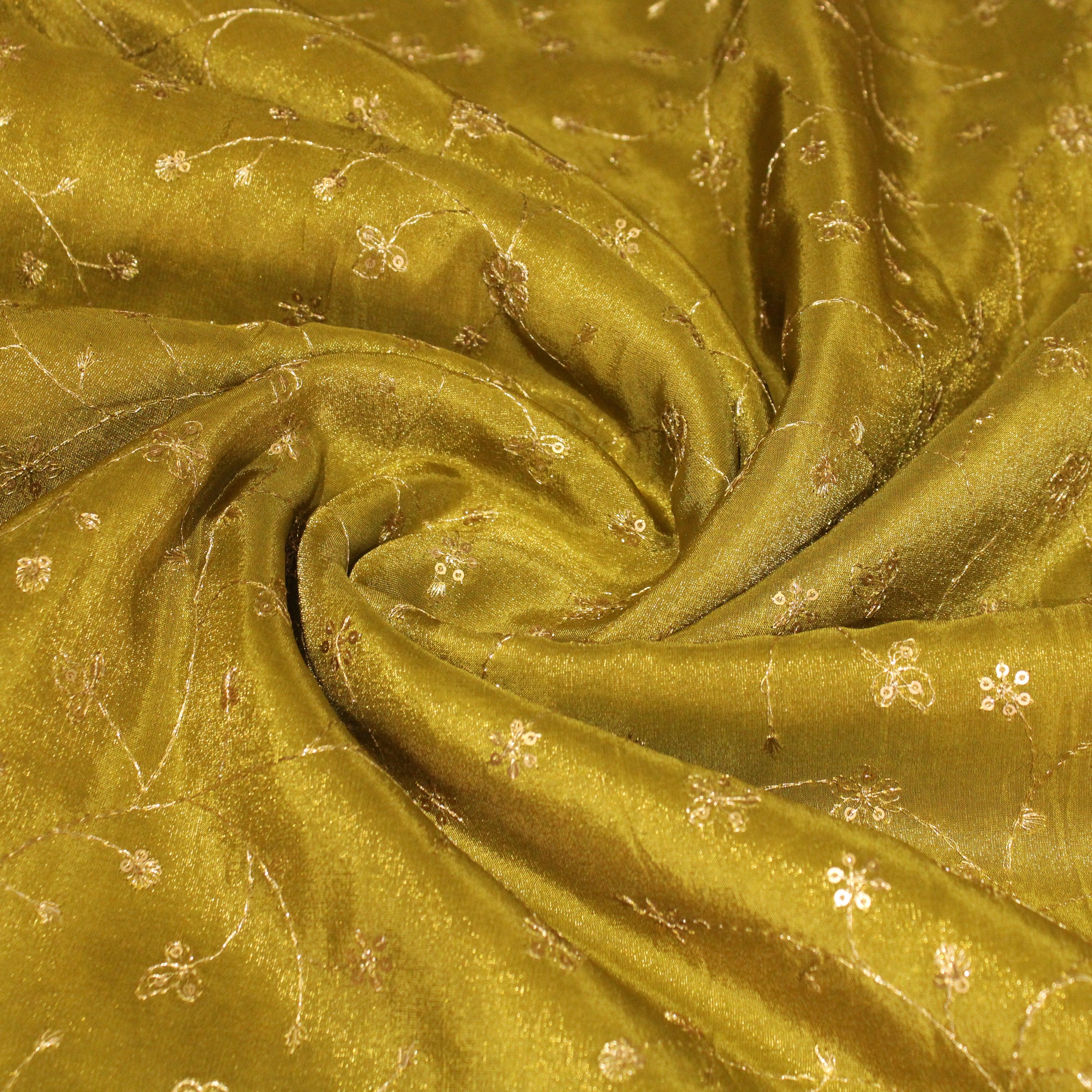 Ivory Elegance: Premium Banarasi Tissue Silk Fabric