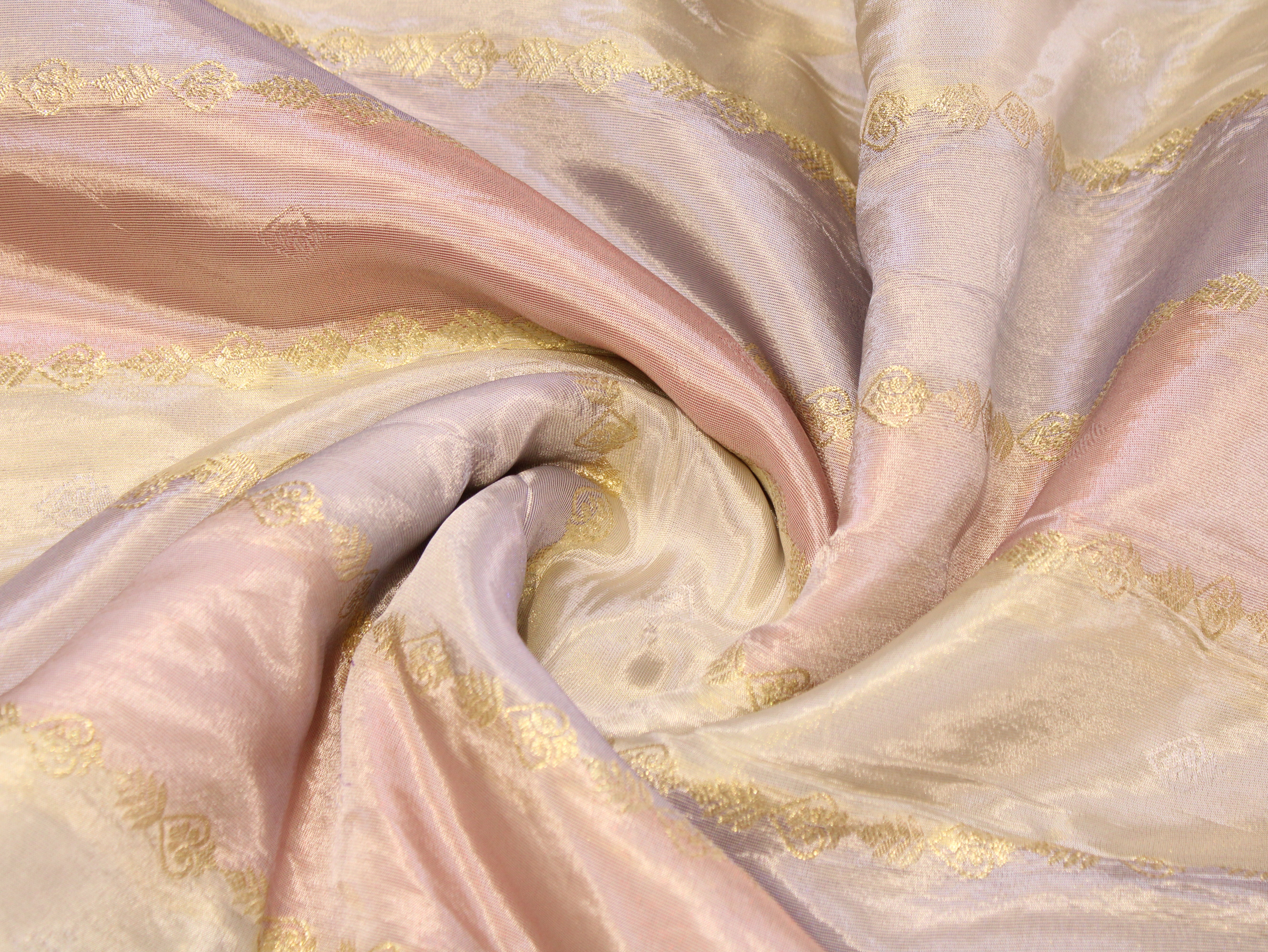 Tissue Cosmos Self-Woven Stripe Jacquard Fabric – Multicolour Pastel Finish