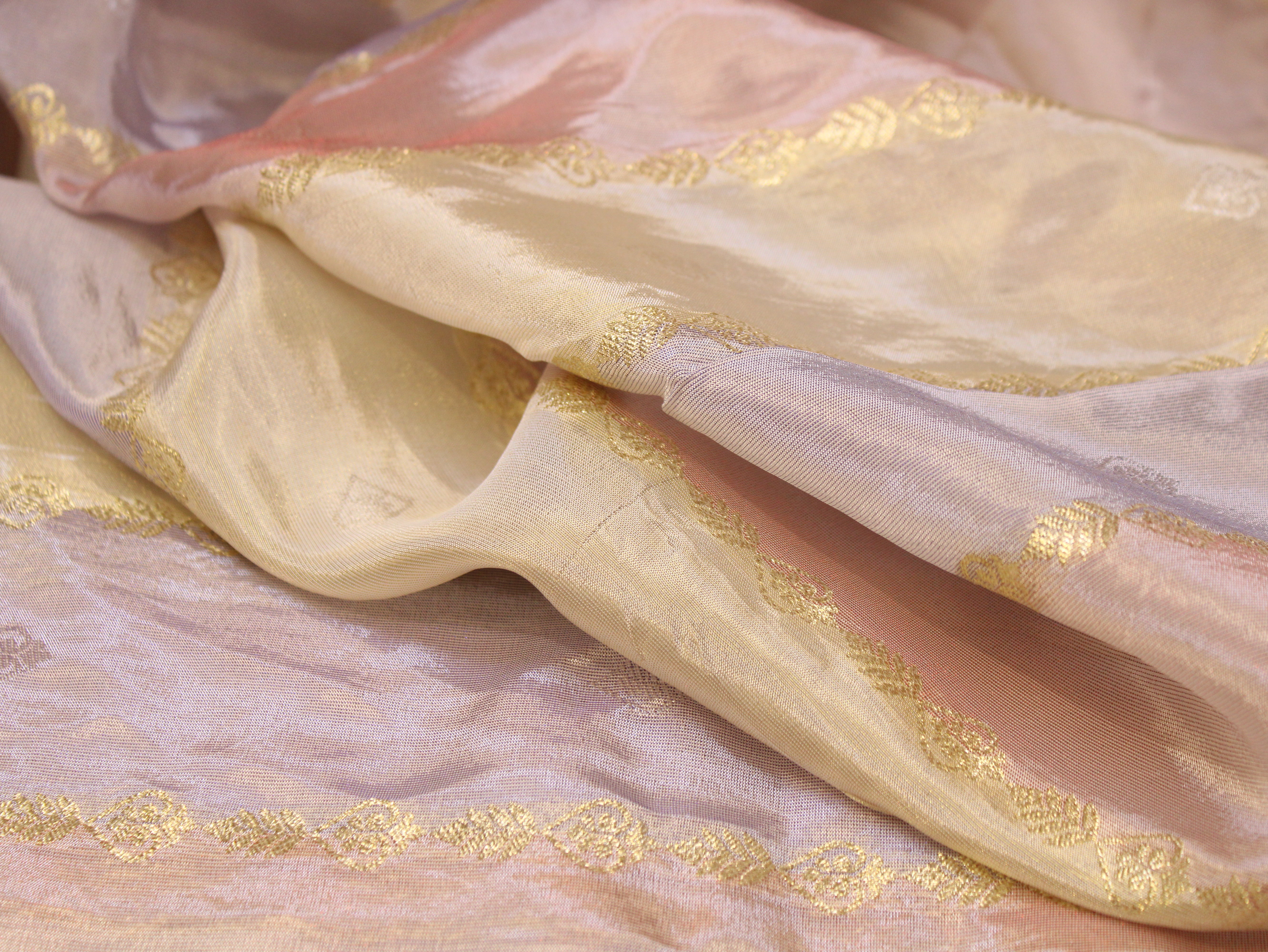 Tissue Cosmos Self-Woven Stripe Jacquard Fabric – Multicolour Pastel Finish