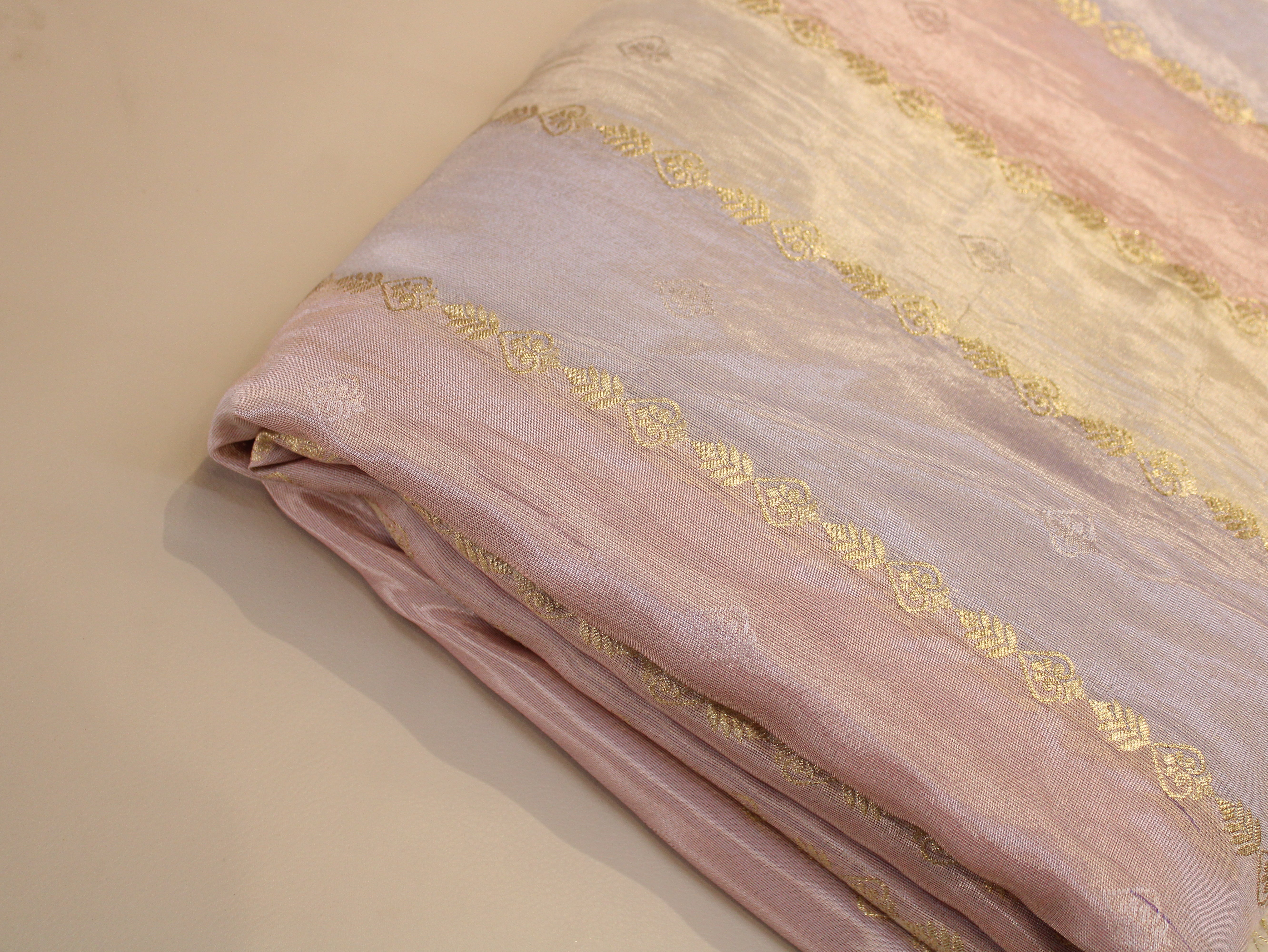 Tissue Cosmos Self-Woven Stripe Jacquard Fabric – Multicolour Pastel Finish