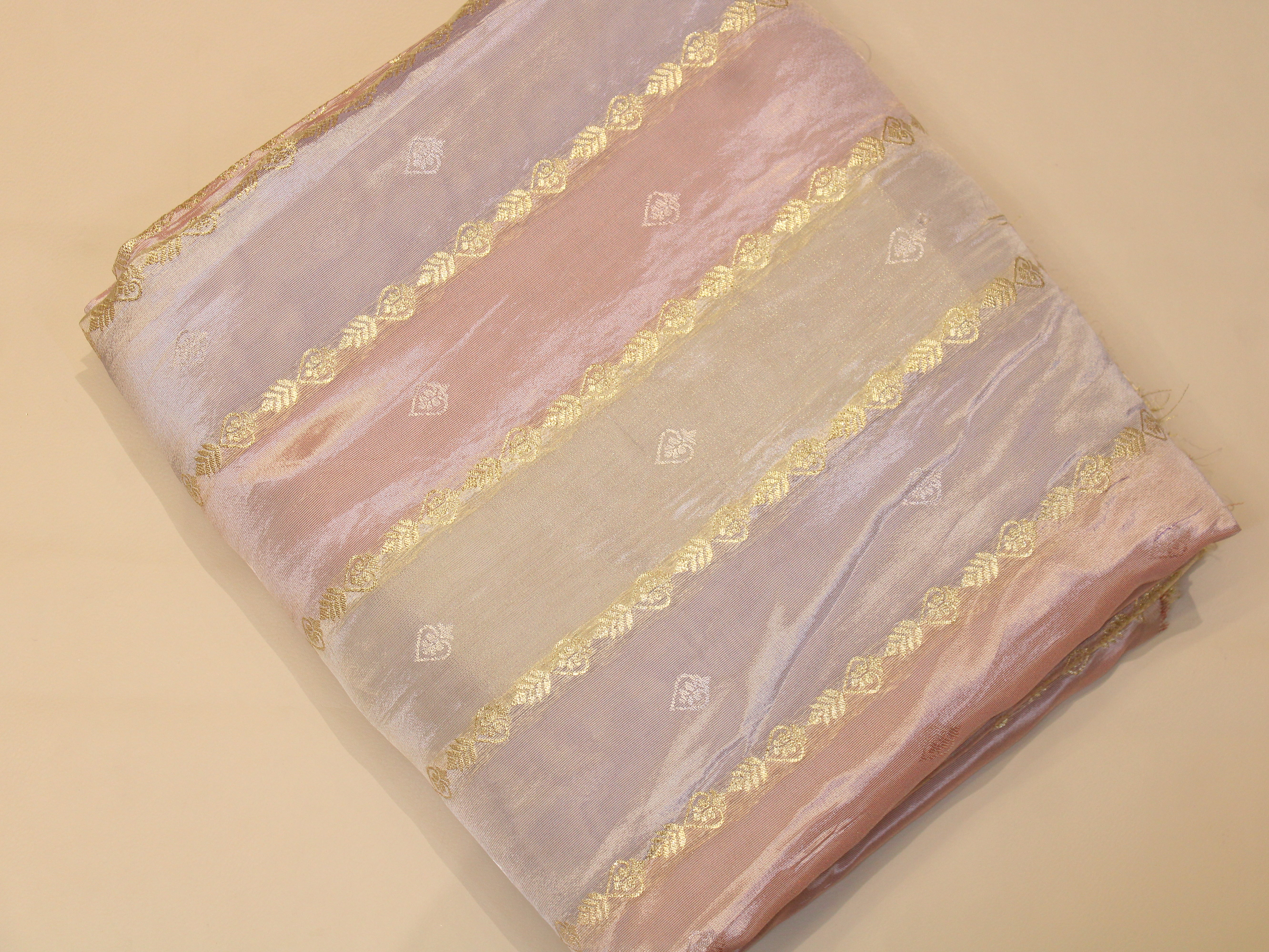 Tissue Cosmos Self-Woven Stripe Jacquard Fabric – Multicolour Pastel Finish