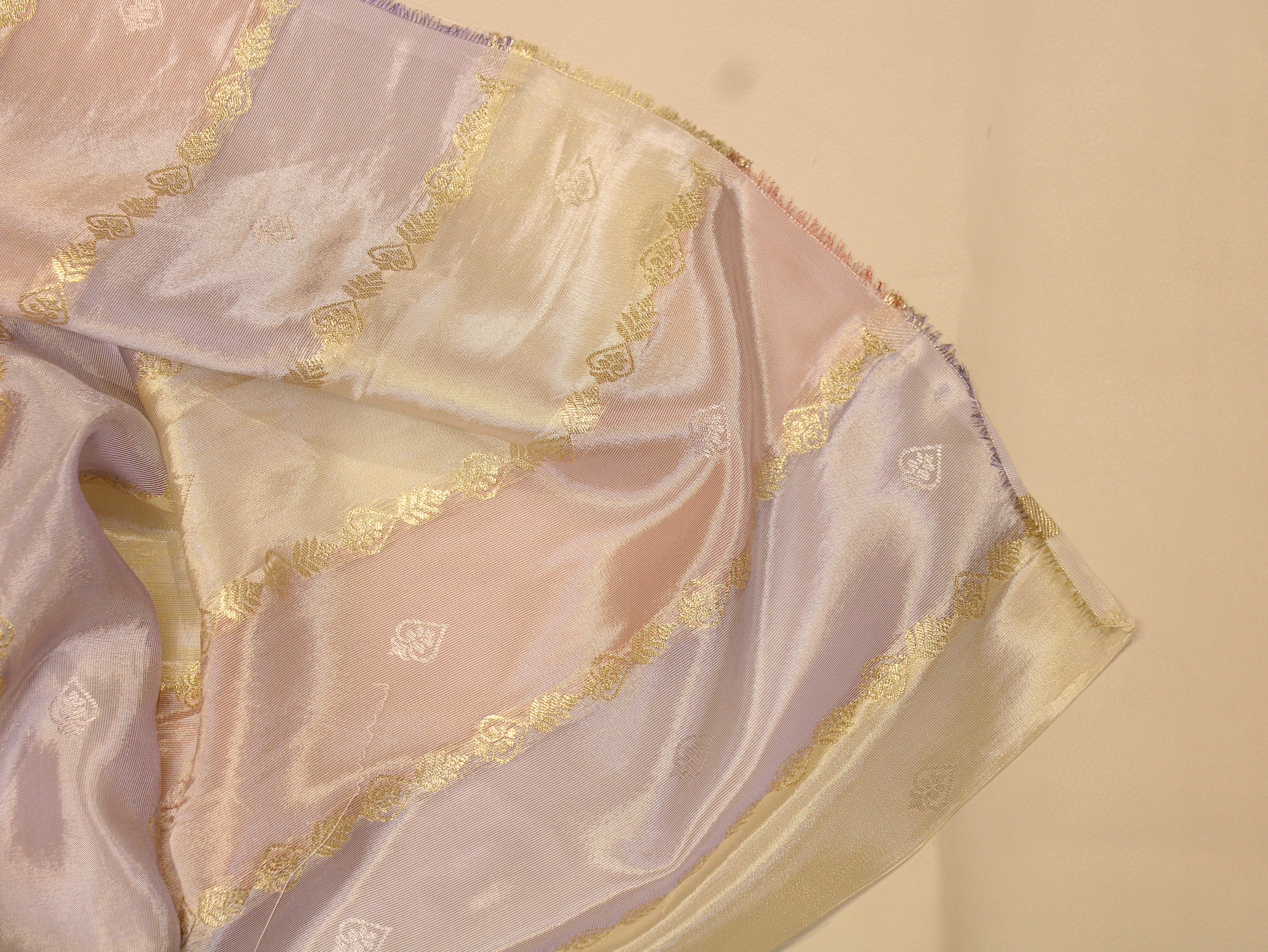 Tissue Cosmos Self-Woven Stripe Jacquard Fabric – Multicolour Pastel Finish