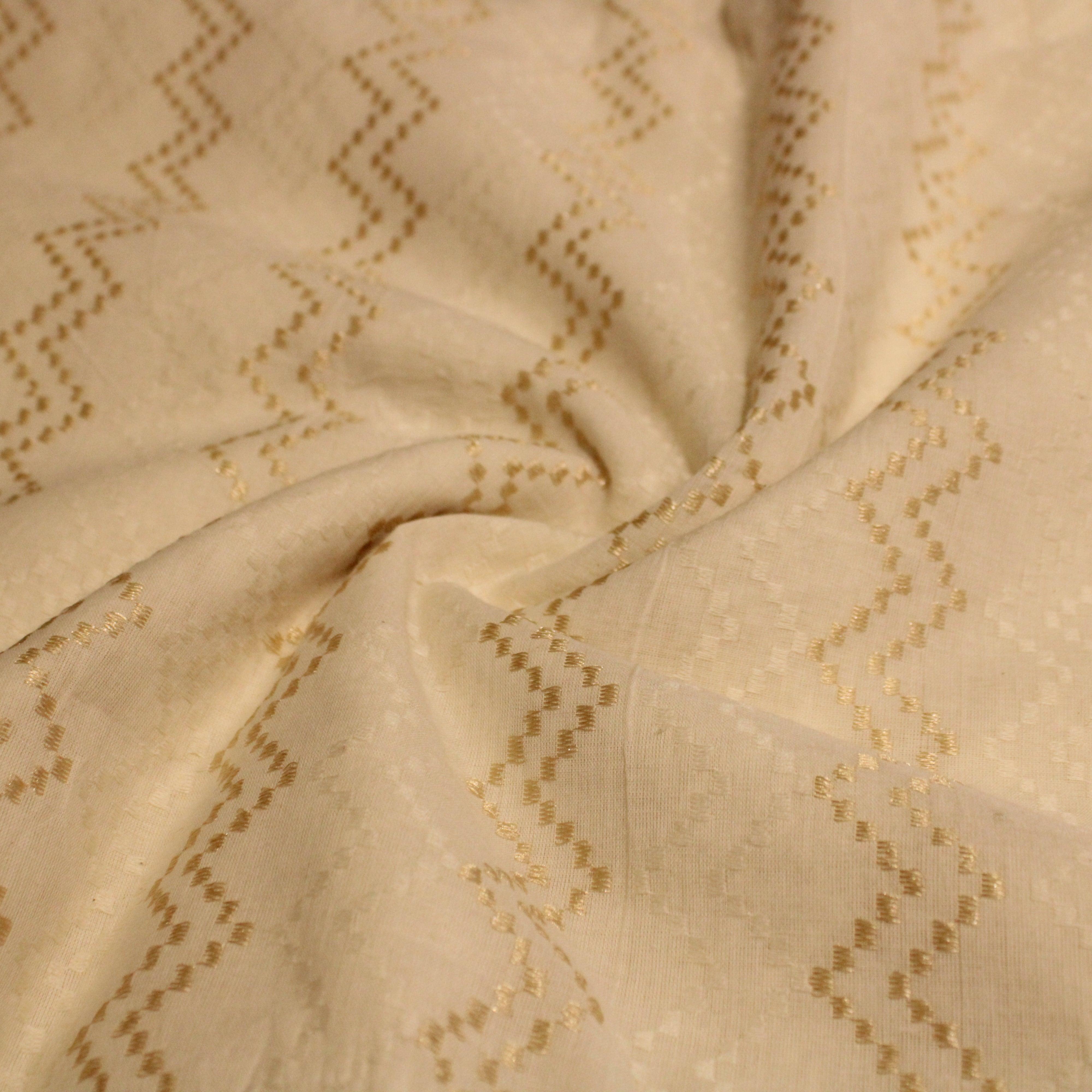 Natural Cotton Threads Woven Dyeable Fabric - M'Foks