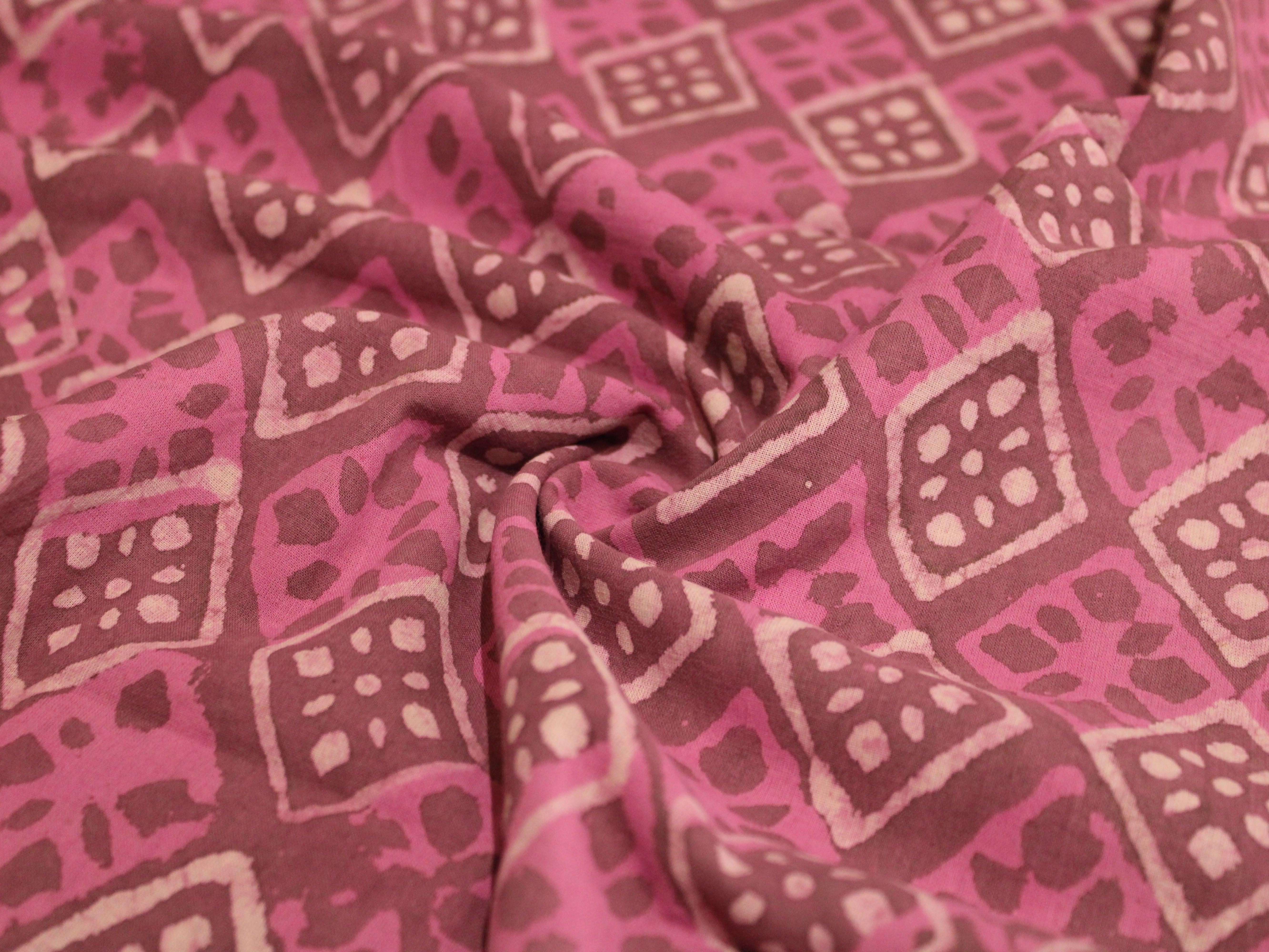 Euphoric - Cotton Hand Block Printed Fabric by M'Foks - M'Foks