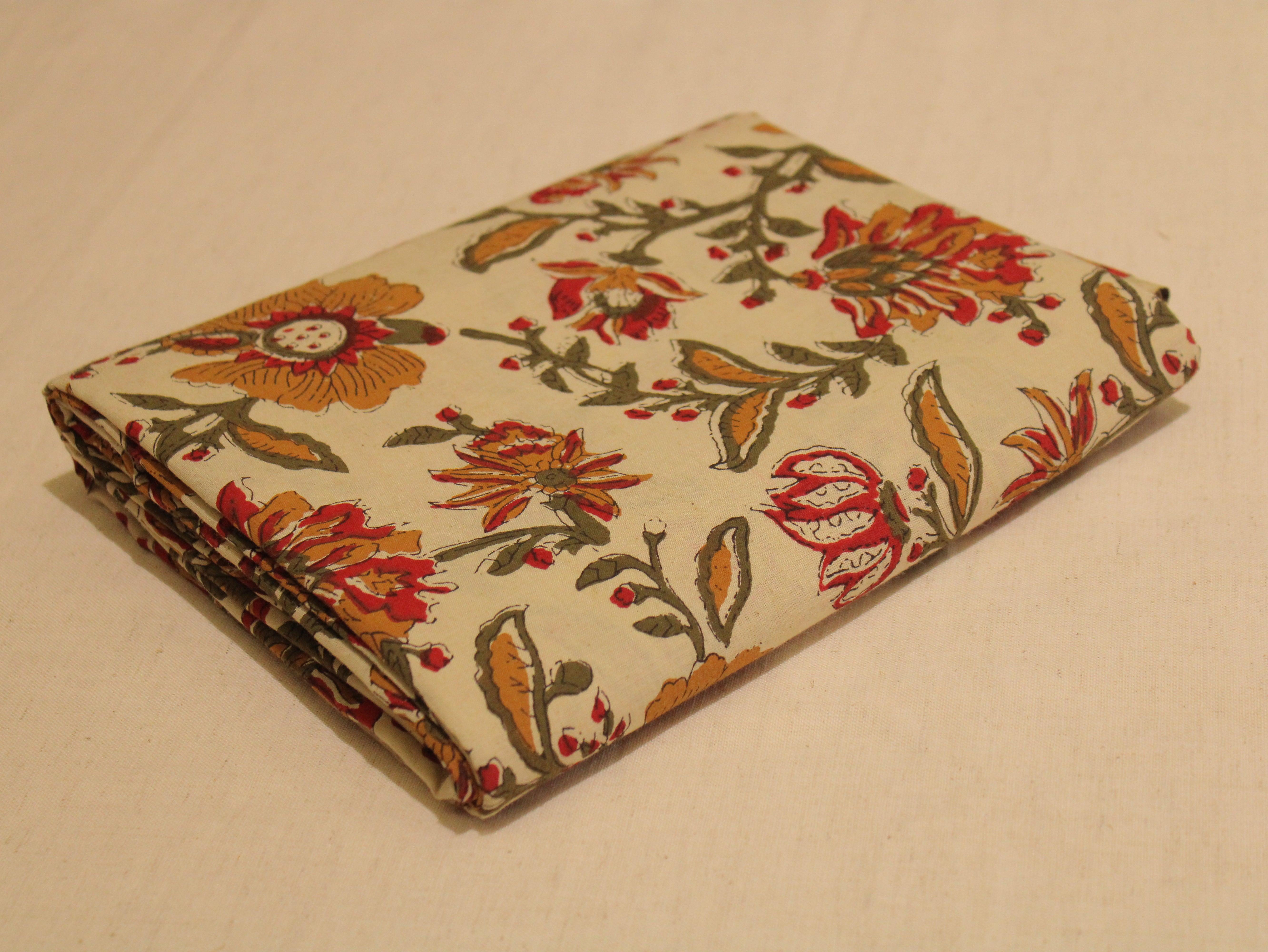 Euphoric - Cotton Hand block Printed Fabric by M'Foks - M'Foks