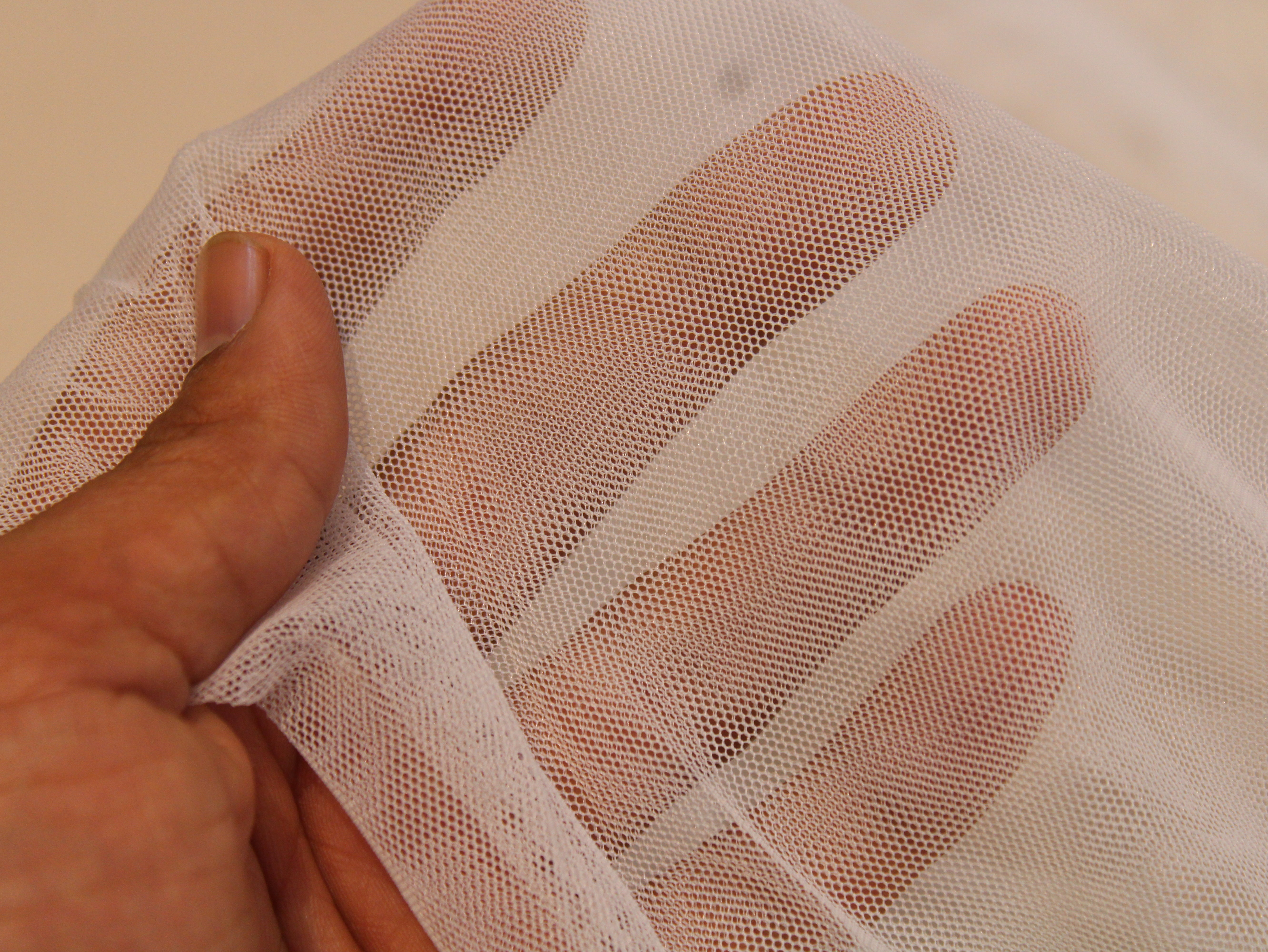 Premium Dyeable Mono Net Fabric Plain | 100% Dyeable Nylon Net | 42 Inch Width