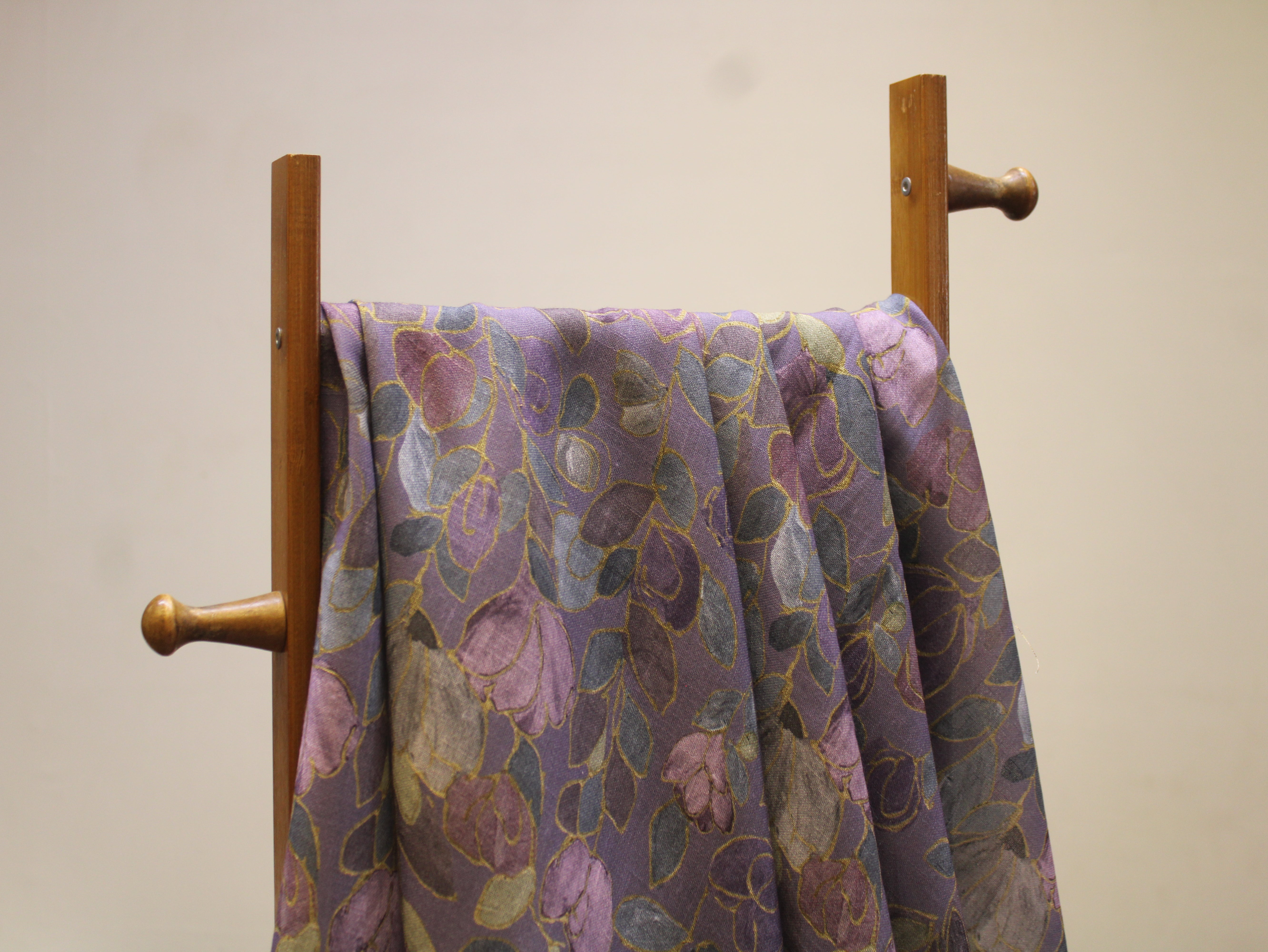 Linen-Textured Slub Cotton Digital Printed Fabric