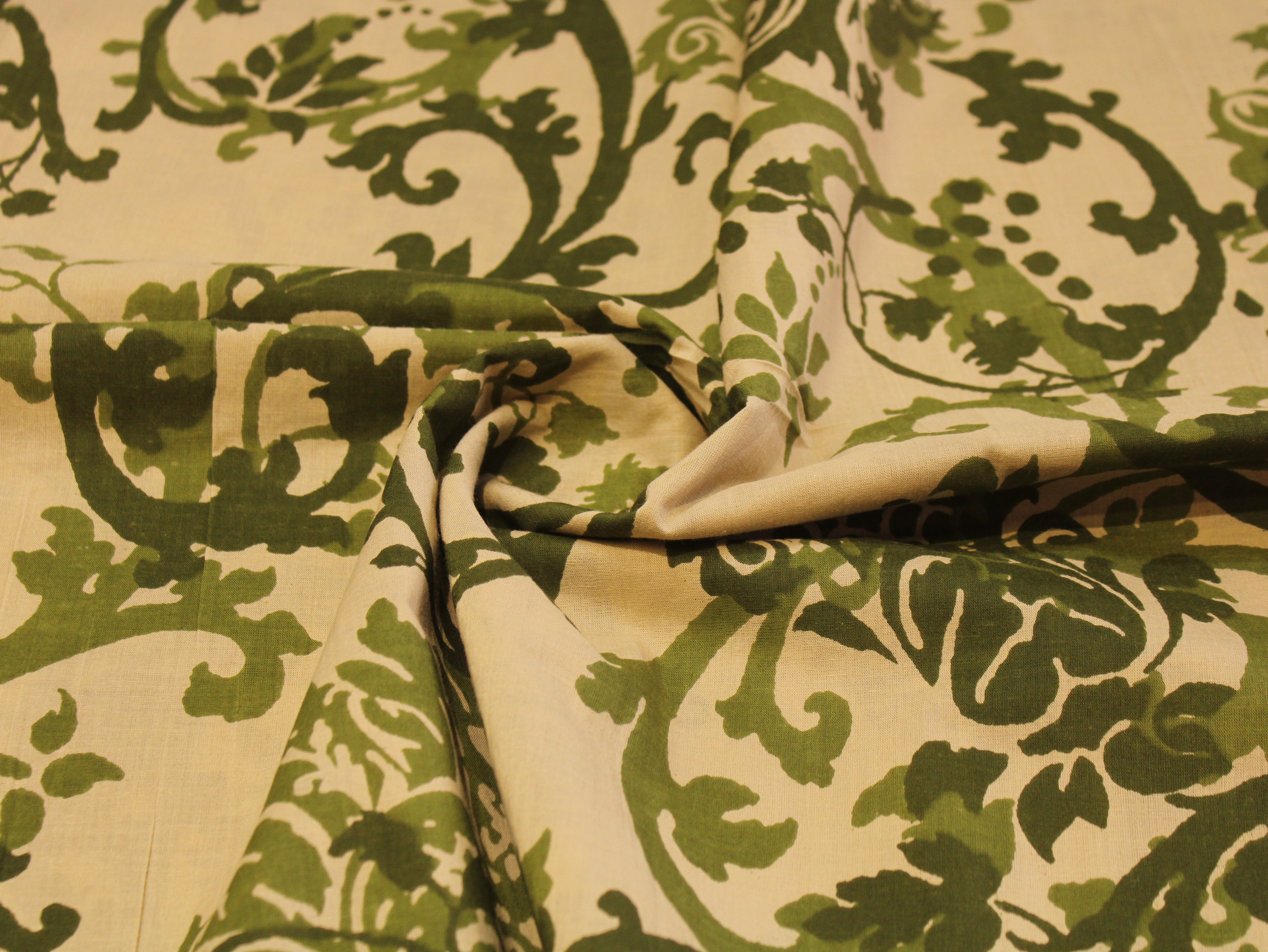 Pure Cotton Cambric Printed Fabric | 44 Inch | 60×60 Count | Green