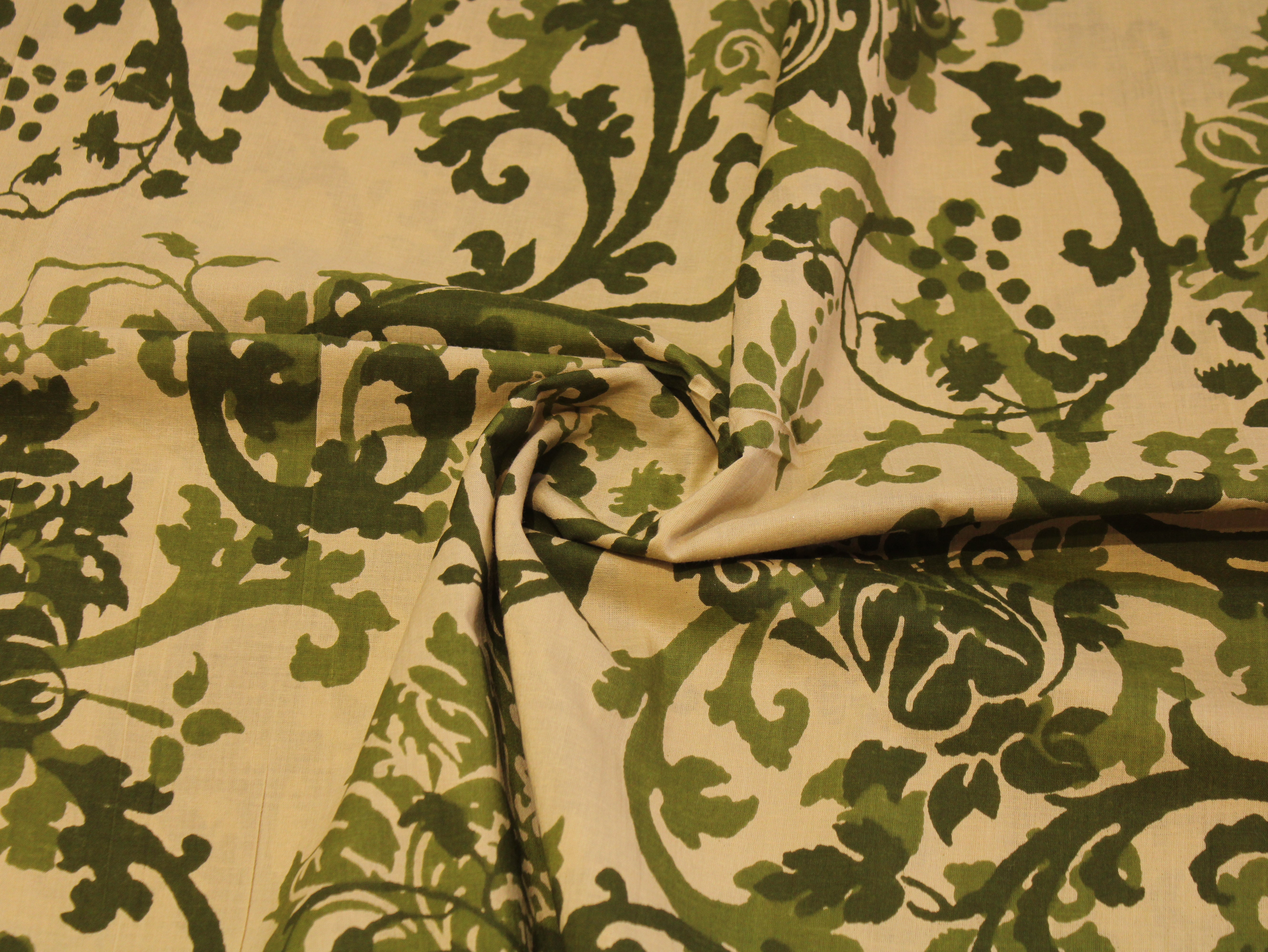 Pure Cotton Cambric Printed Fabric | 44 Inch | 60×60 Count | Green