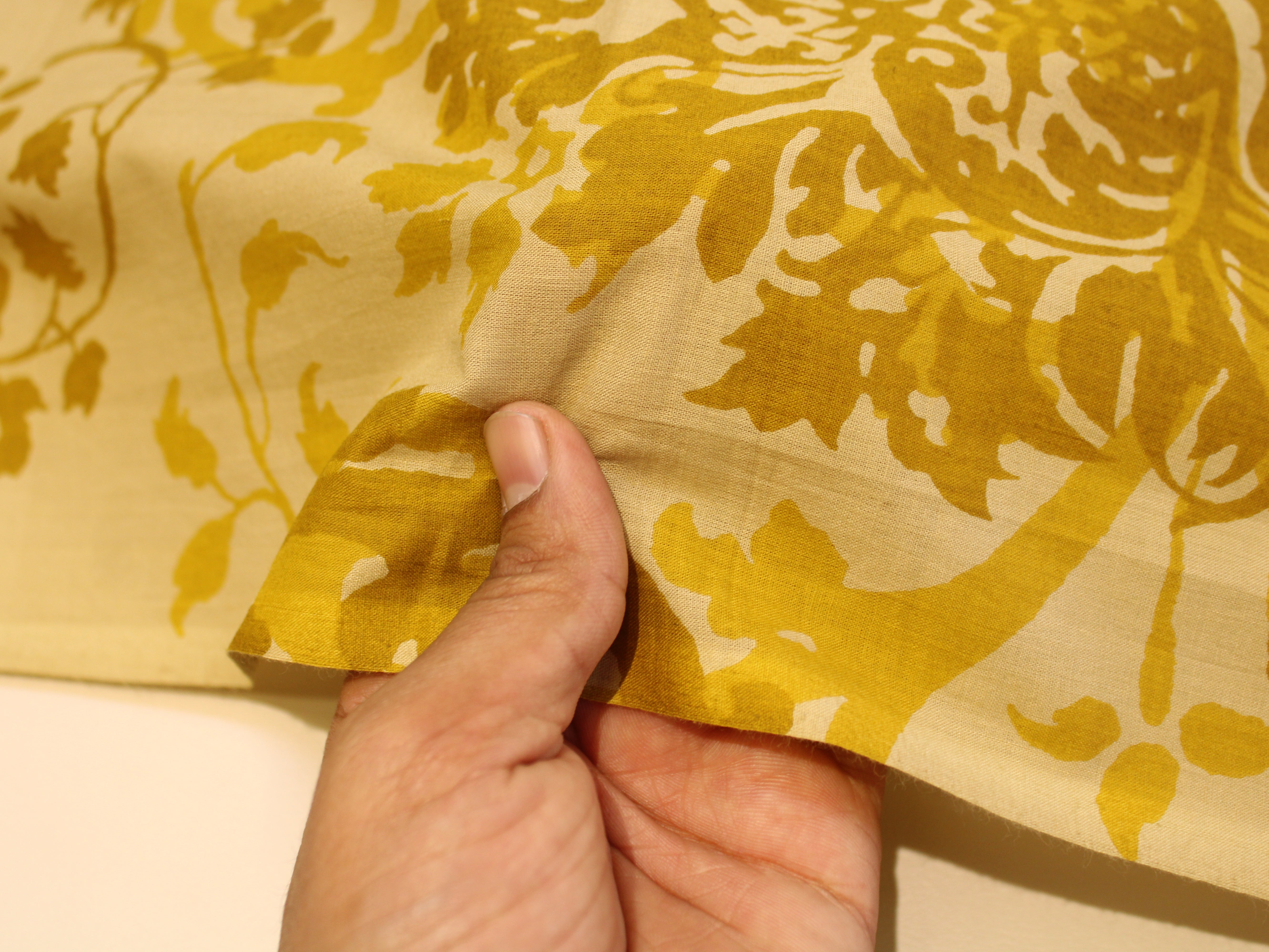 Pure Cotton Cambric Printed Fabric | 44 Inch | 60×60 Count | Yellow