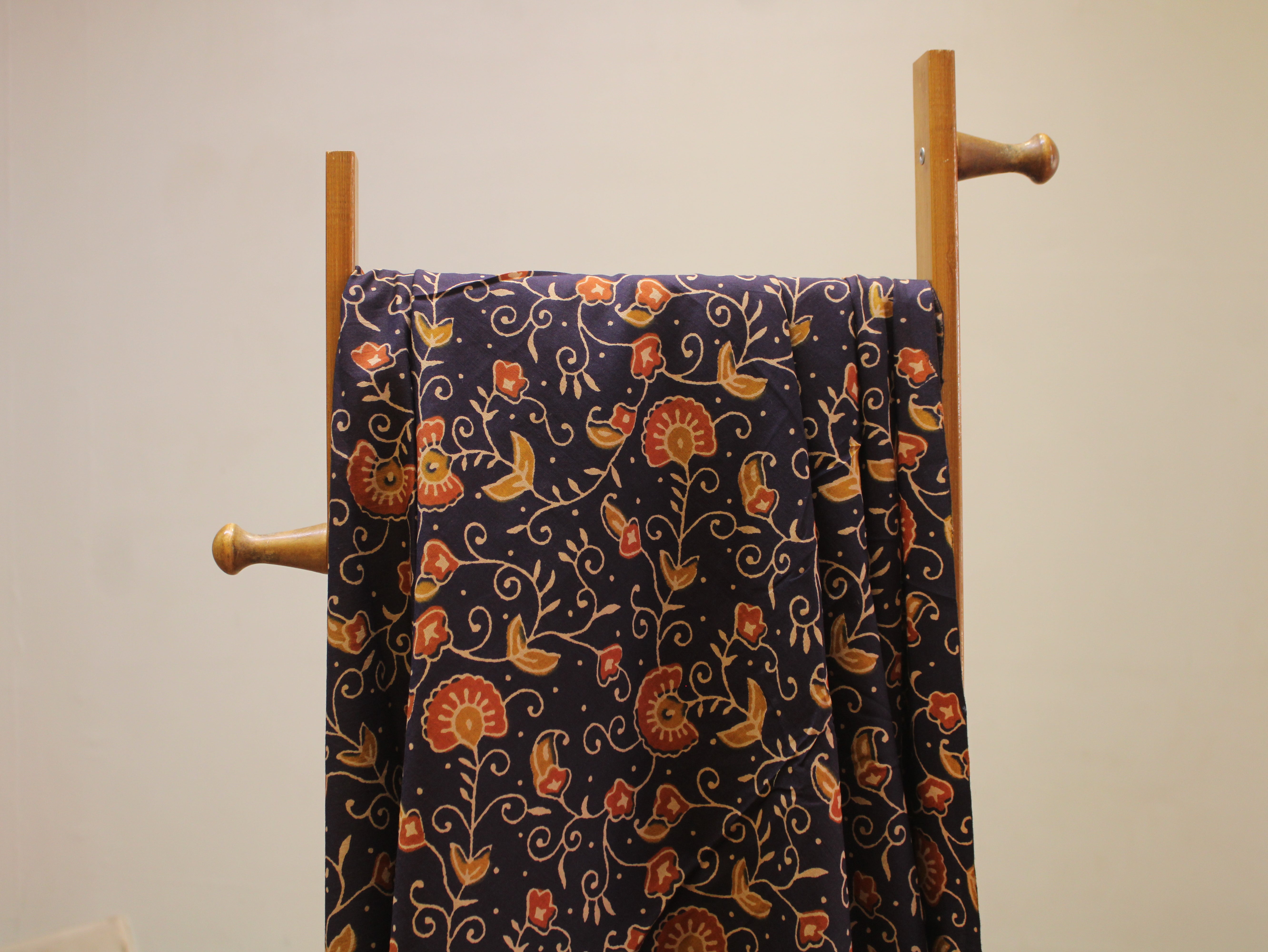 Pure Cotton Cambric Printed Fabric | 44 Inch | 60×60 Count | Navy Blue