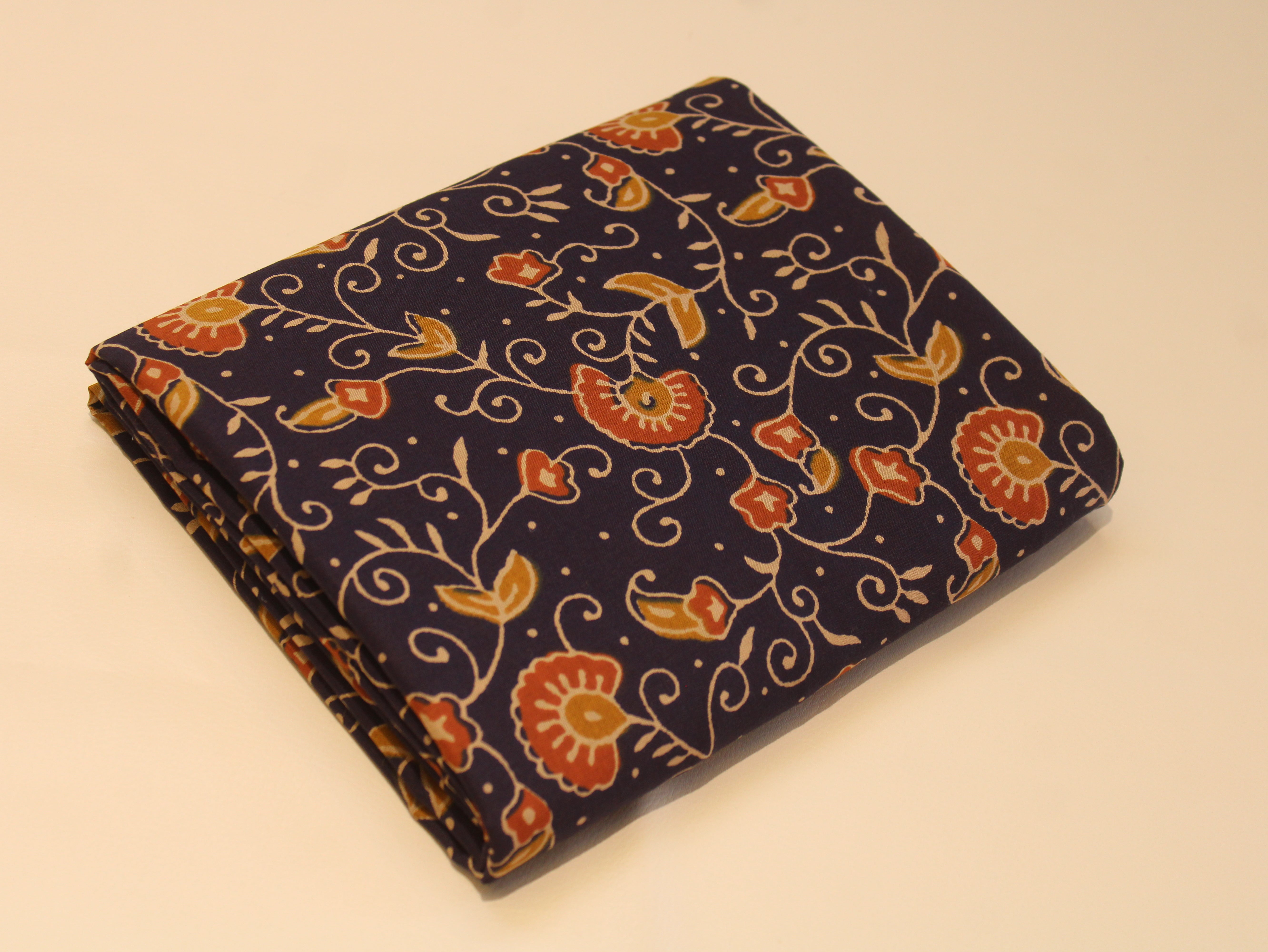 Pure Cotton Cambric Printed Fabric | 44 Inch | 60×60 Count | Navy Blue