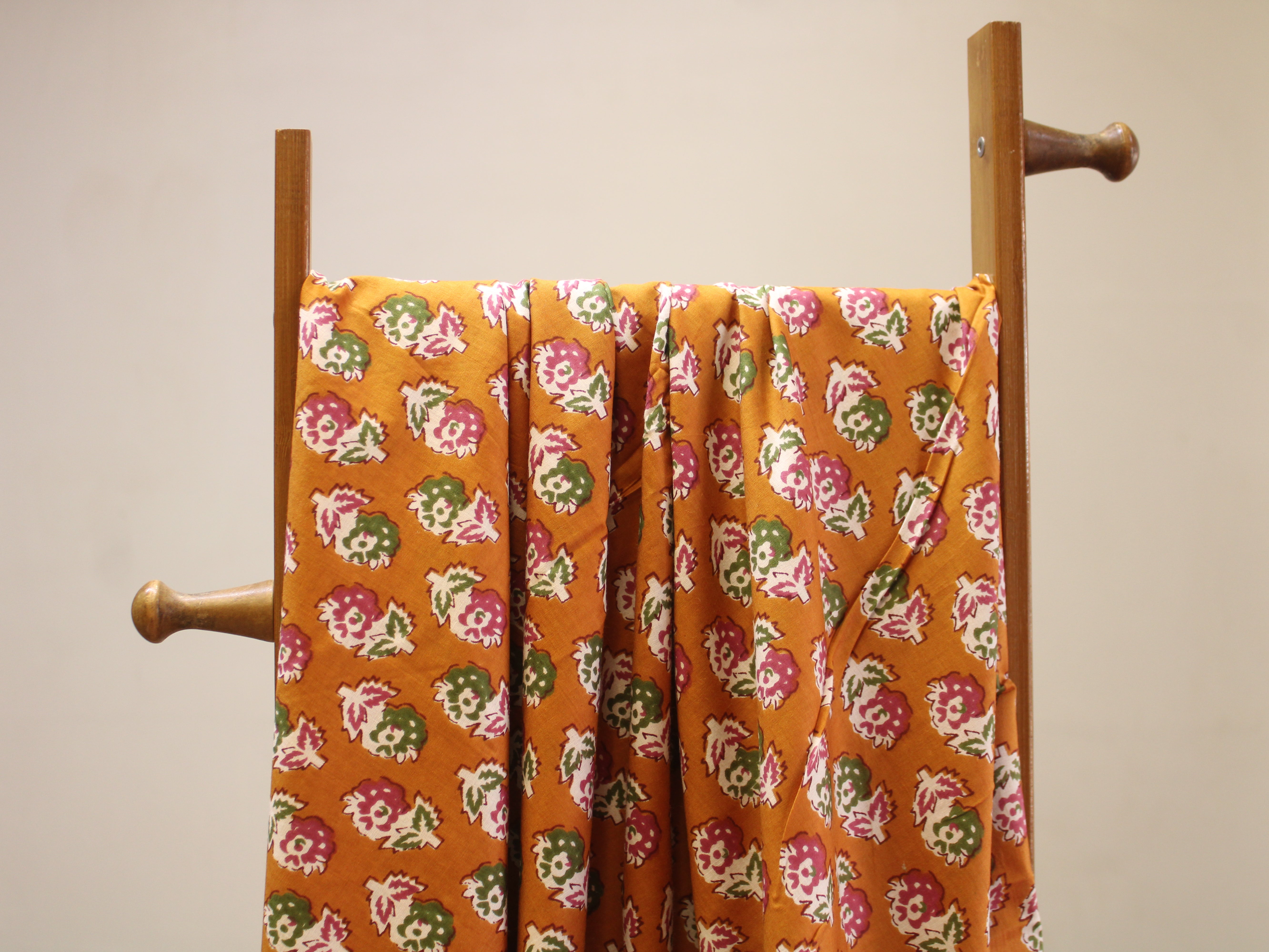 Pure Cotton Cambric Printed Fabric | 44 Inch | 60×60 Count | Mango