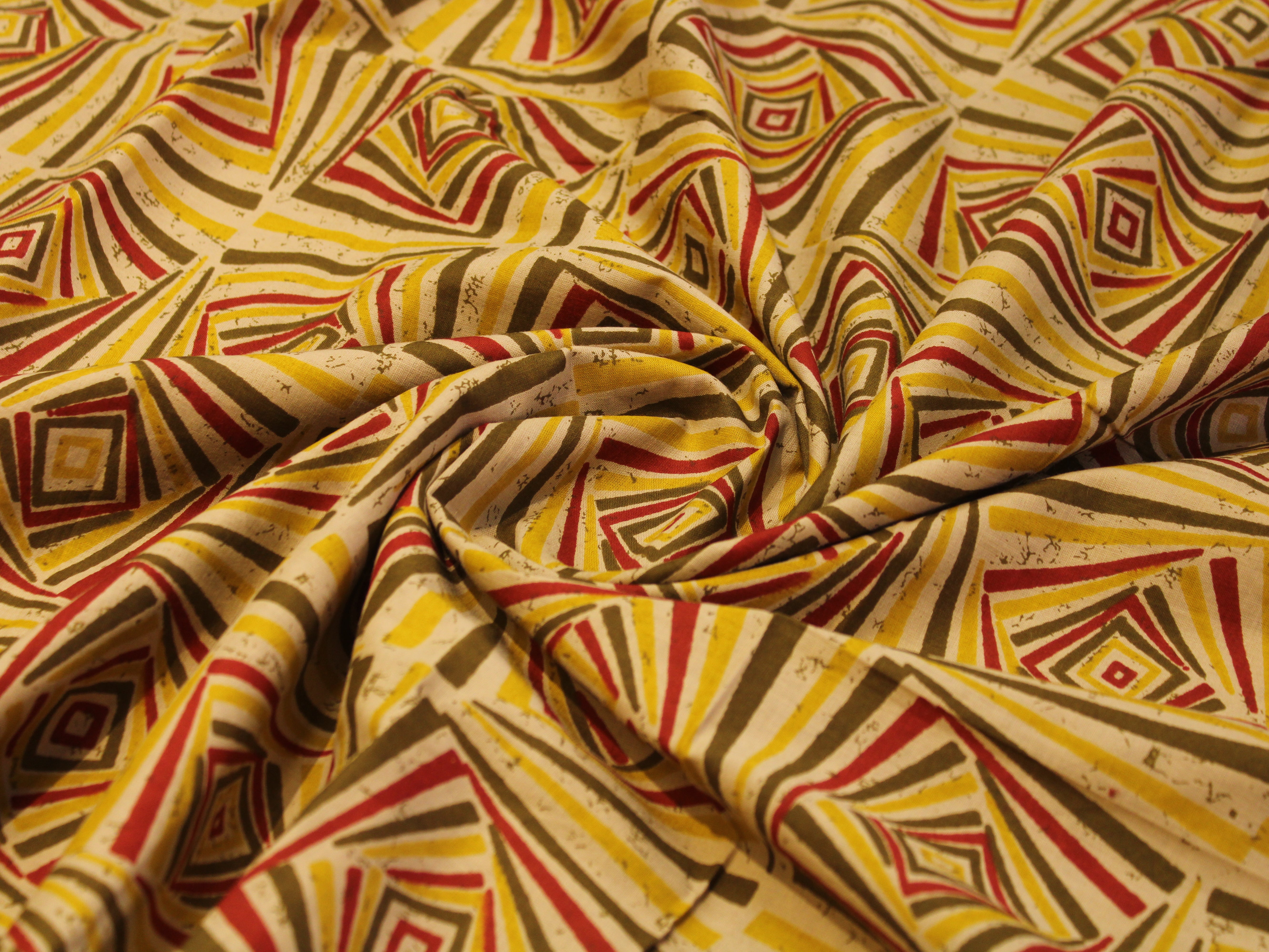 Pure Cotton Cambric Printed Fabric | 44 Inch | 60×60 Count | Red