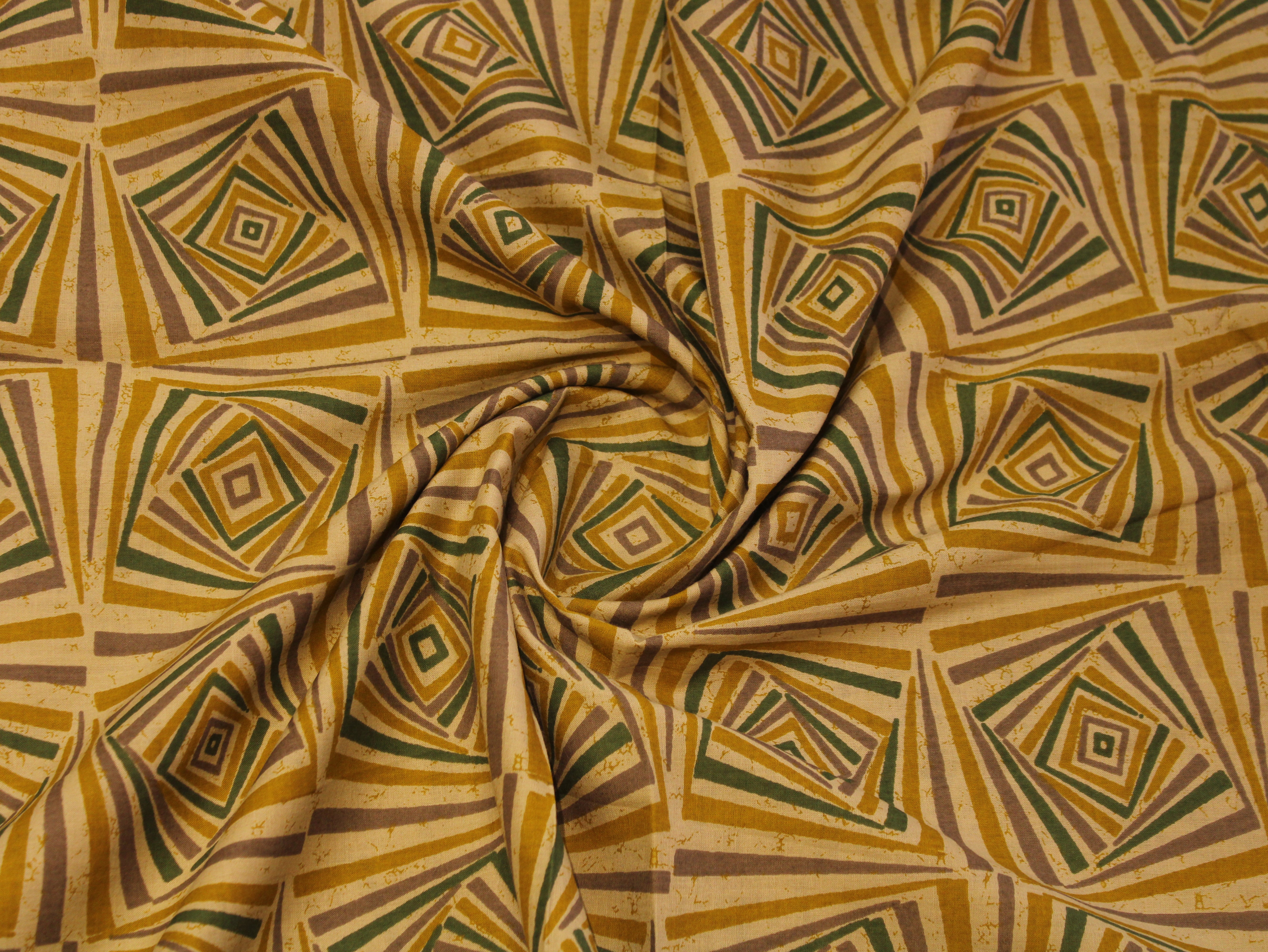 Pure Cotton Cambric Printed Fabric | 44 Inch | 60×60 Count | Green