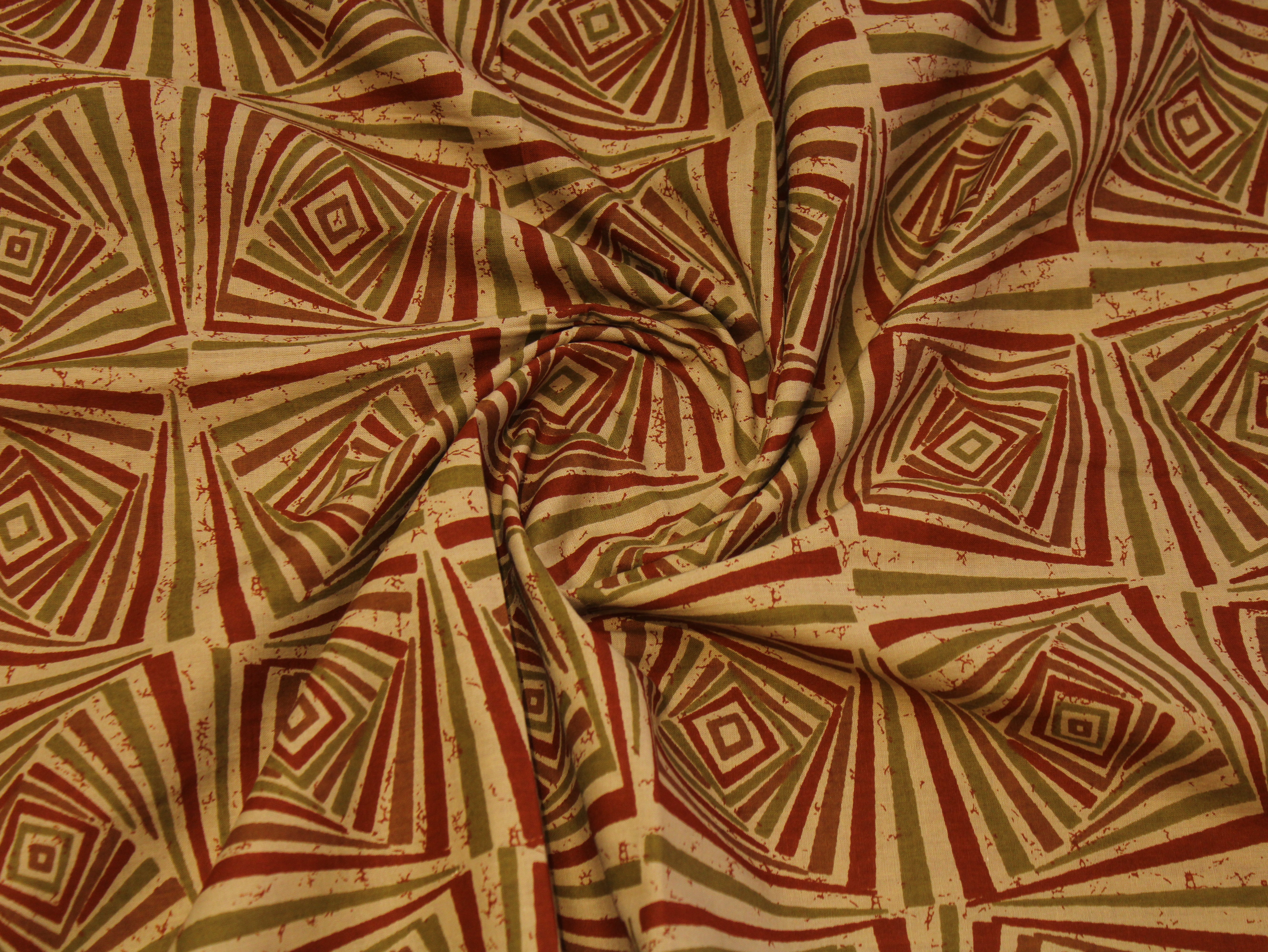 Pure Cotton Cambric Printed Fabric | 44 Inch | 60×60 Count | Orange