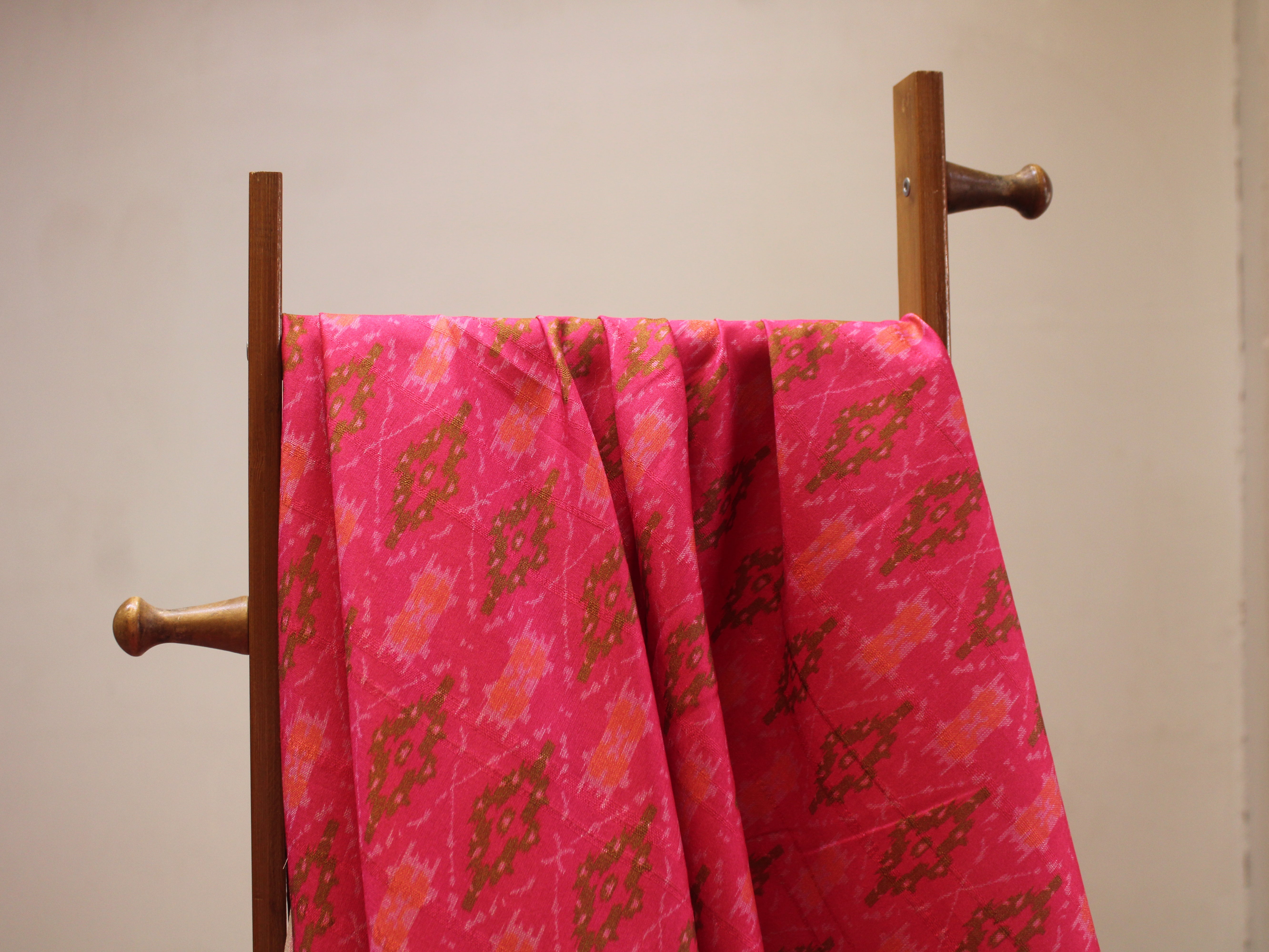 Art Matka Slub Texture Ikat Print Fabric