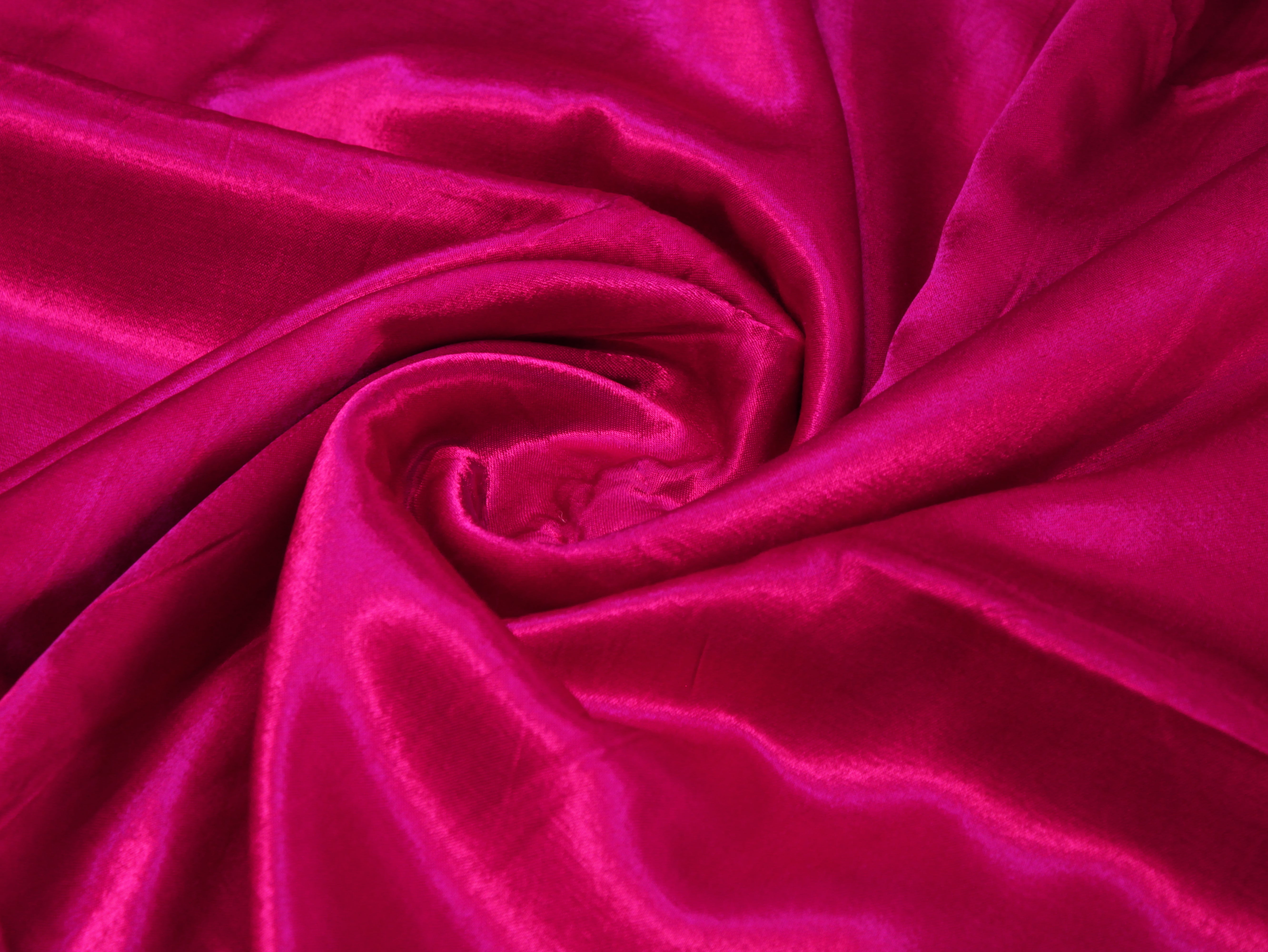 Gaji Mashru Silk Look Plain Dyed Fabric - Silk Rani