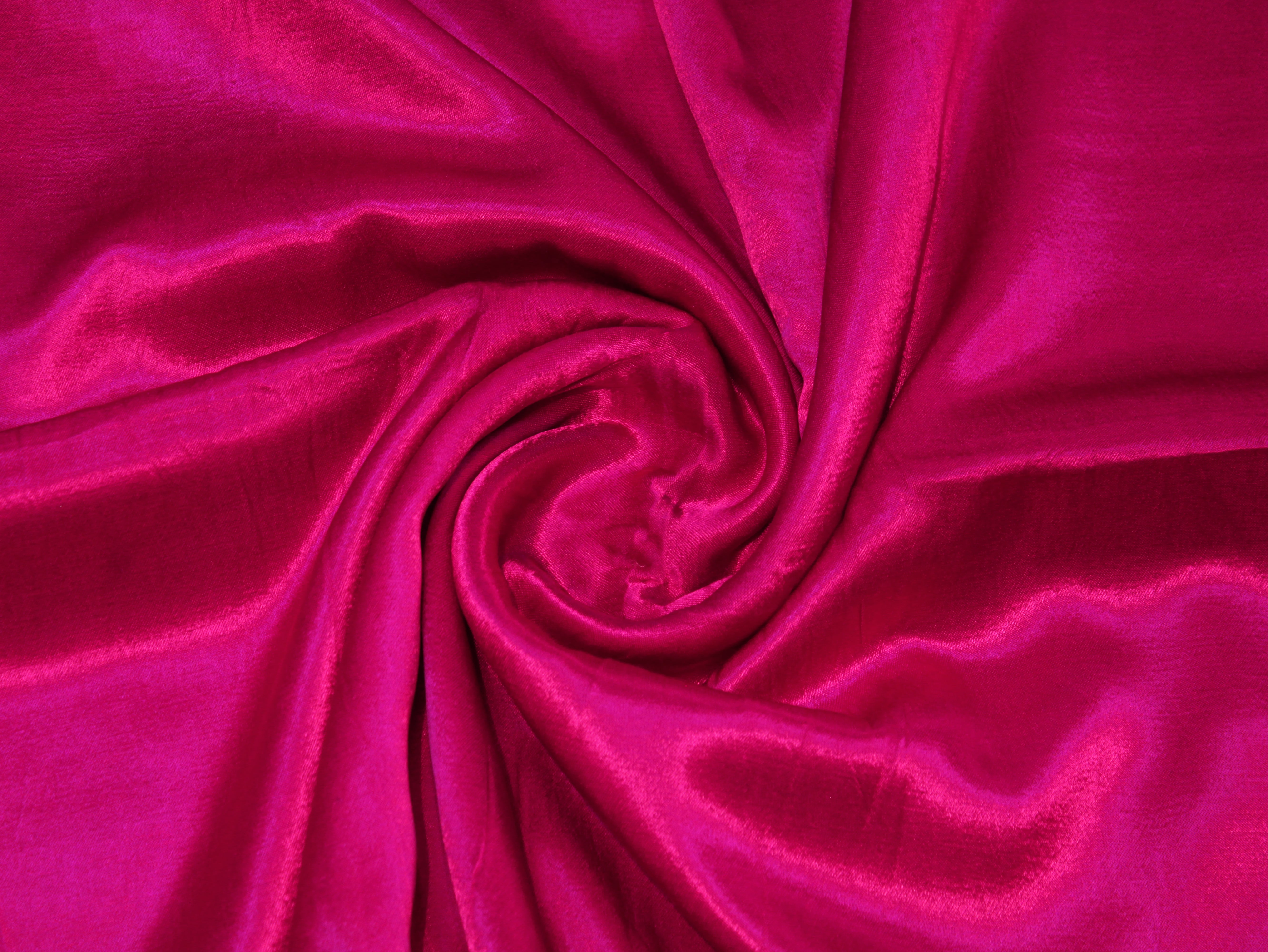 Gaji Mashru Silk Look Plain Dyed Fabric - Silk Rani