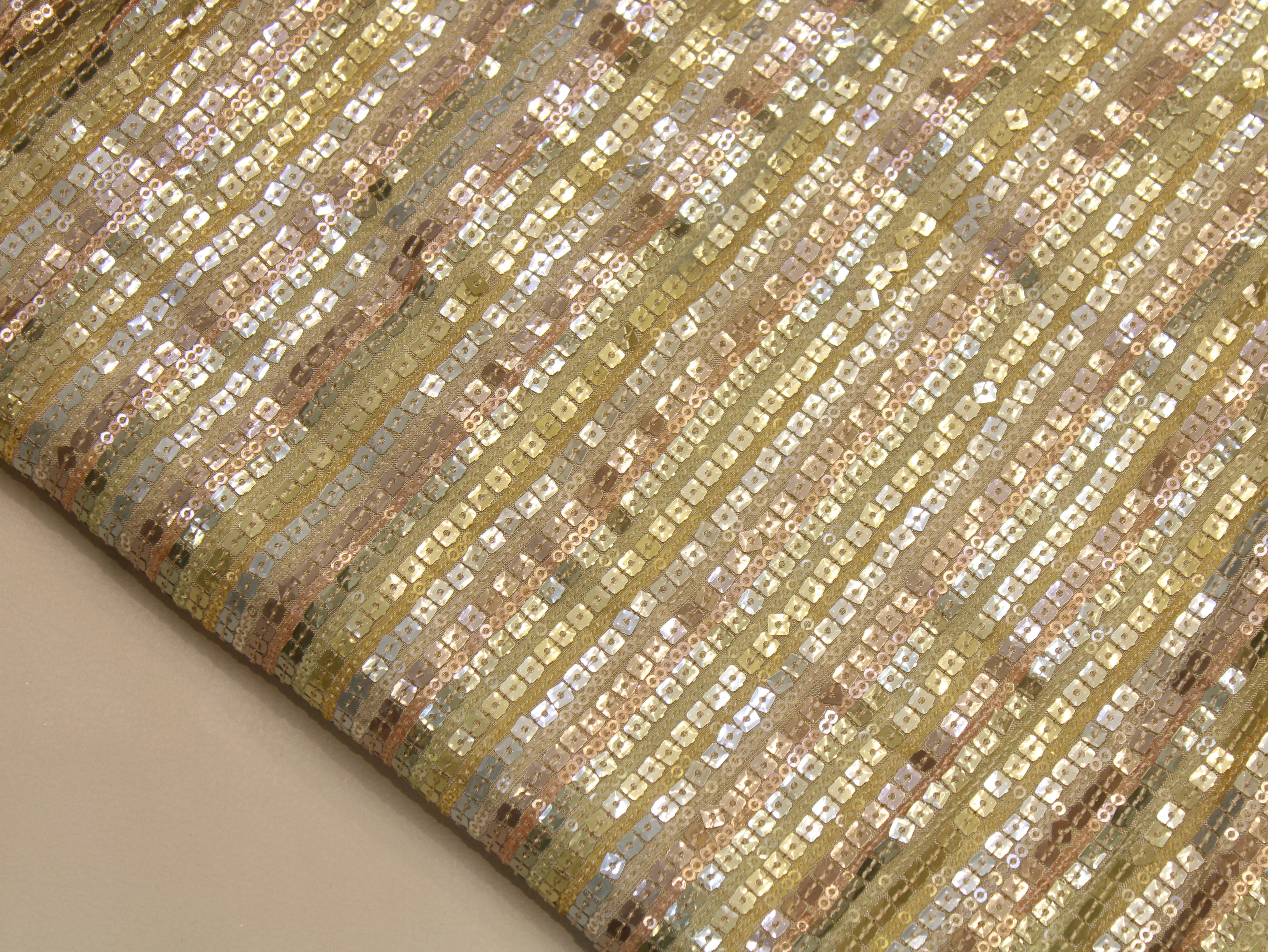 Tissue Fabric — Pastel Multi-Shade | Allover Glitter Sequin Work