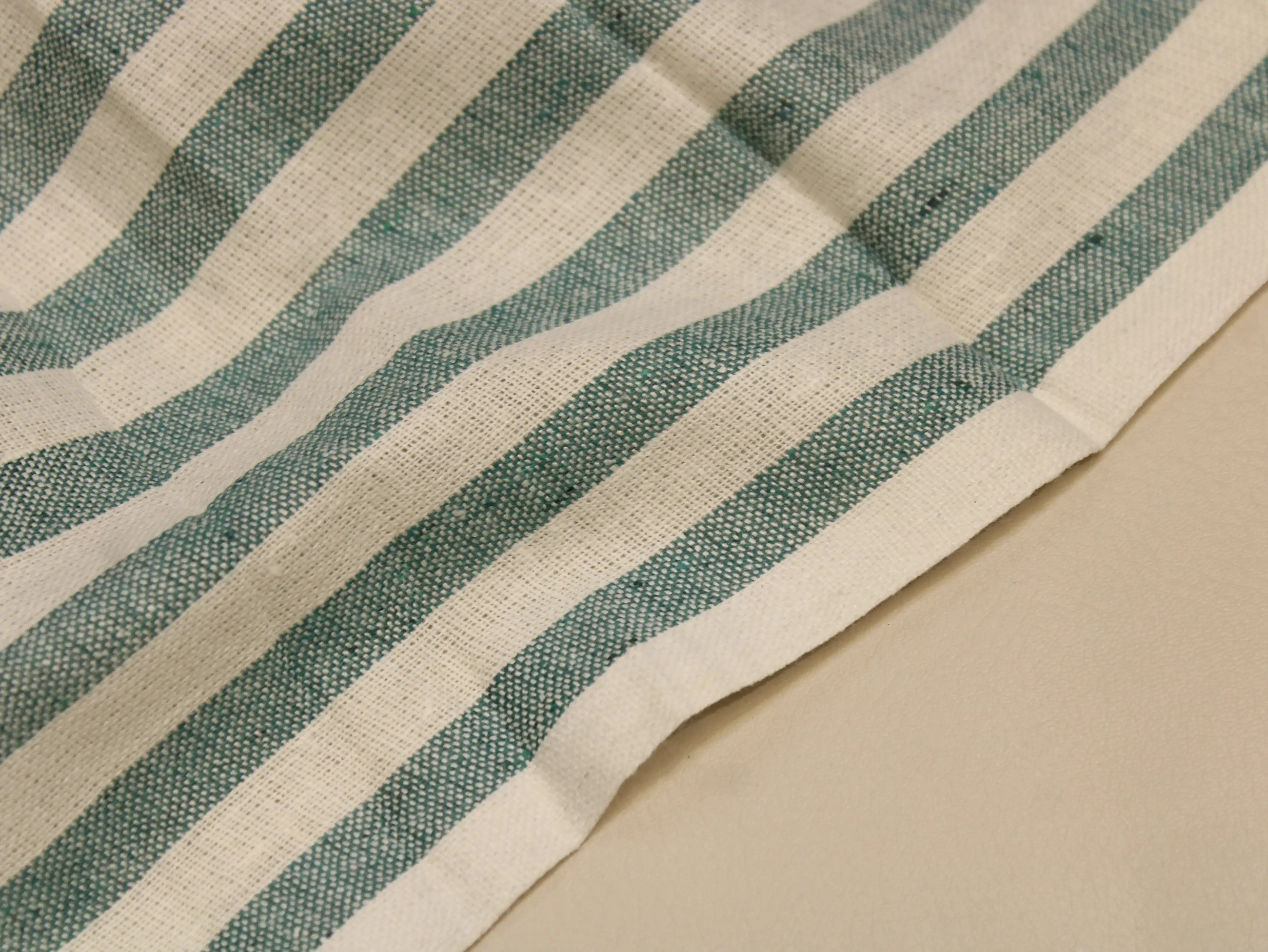 Pure Cotton Handloom Woven Fabric — Blue | Stripe | 44 Inch