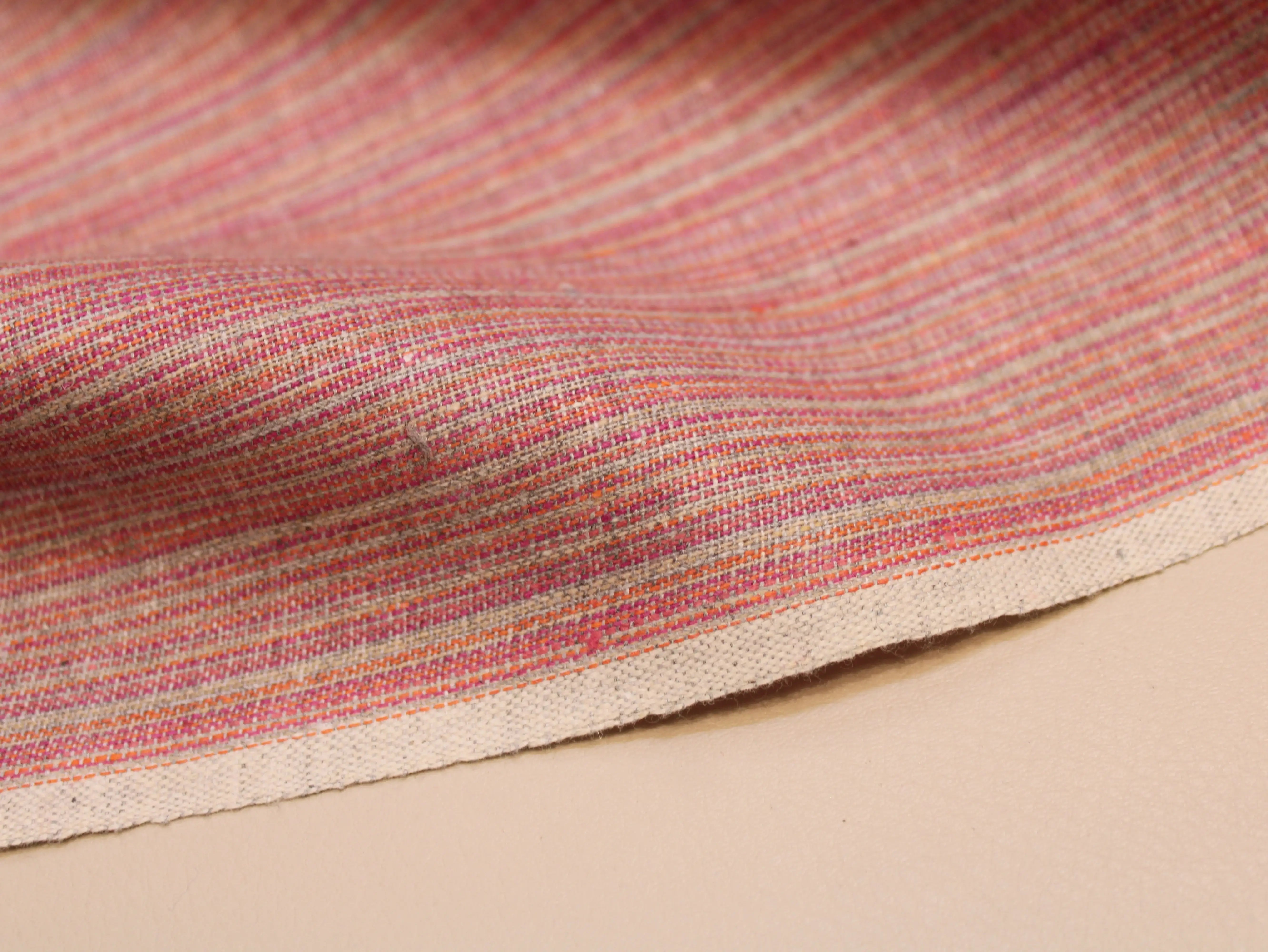 Pure Cotton Handloom Woven Fabric — Onion | Solid | 44 Inch