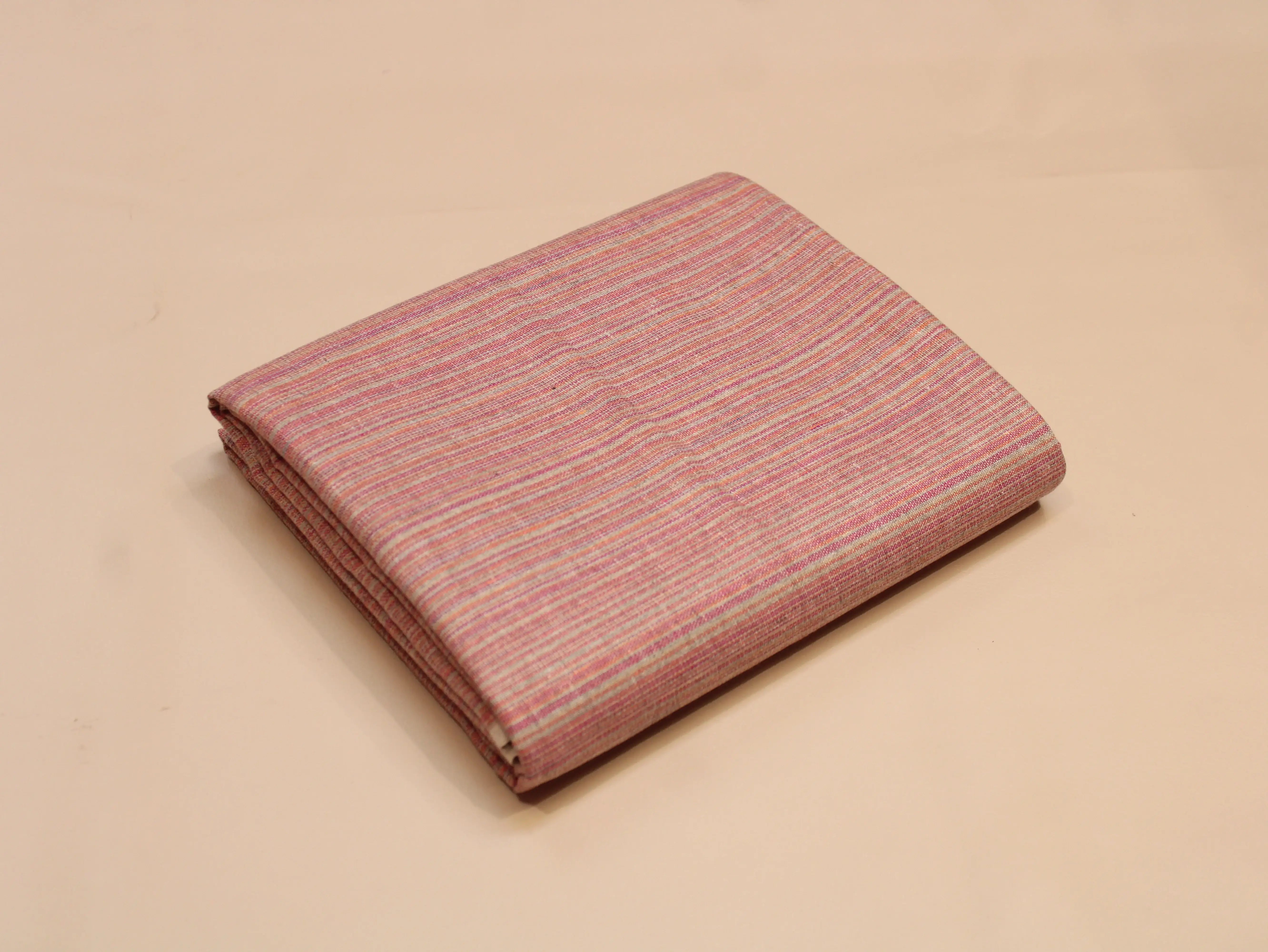 Pure Cotton Handloom Woven Fabric — Onion | Solid | 44 Inch