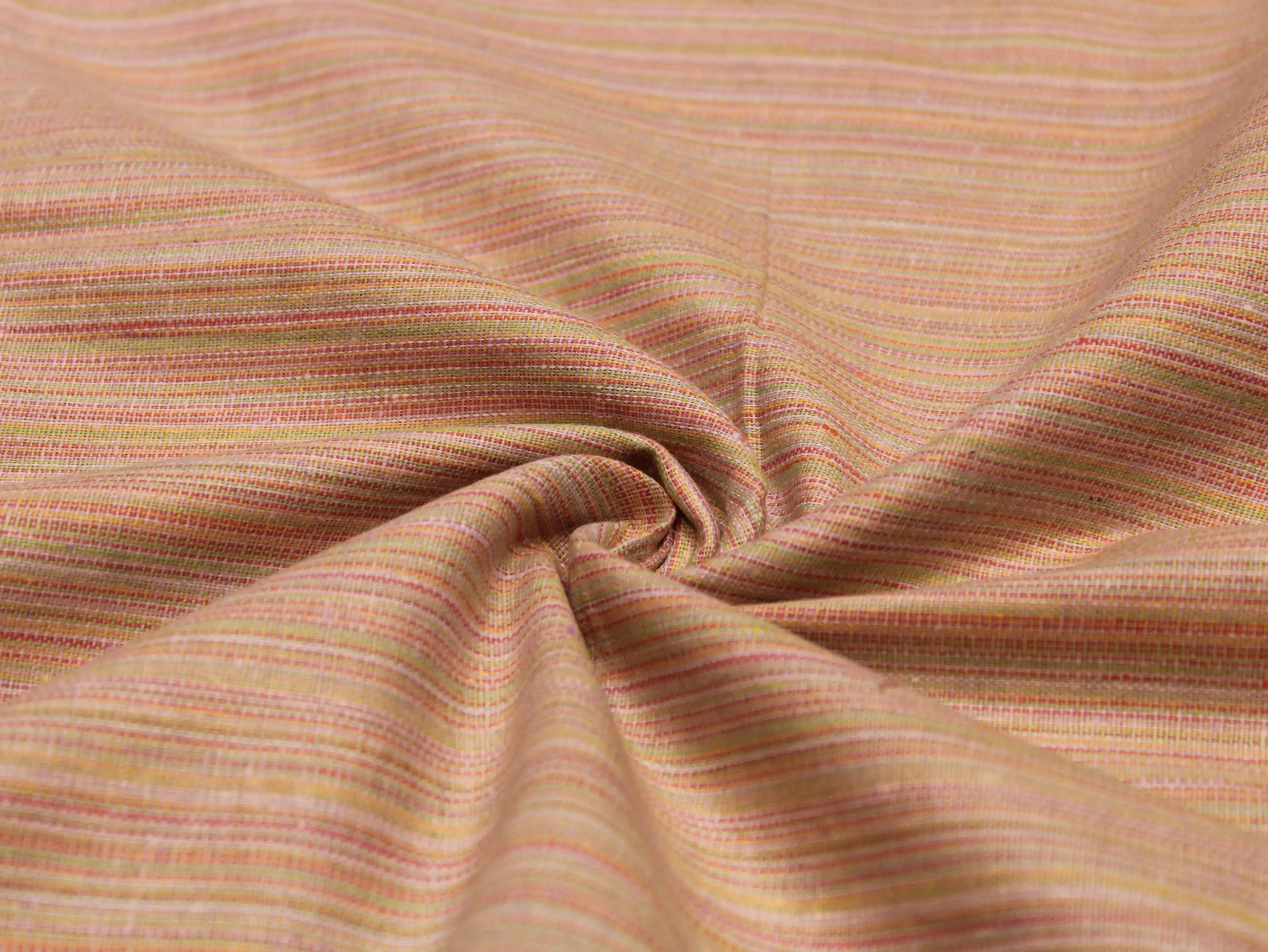 Pure Cotton Handloom Woven Fabric — Pastel Pink | Solid | 44 Inch