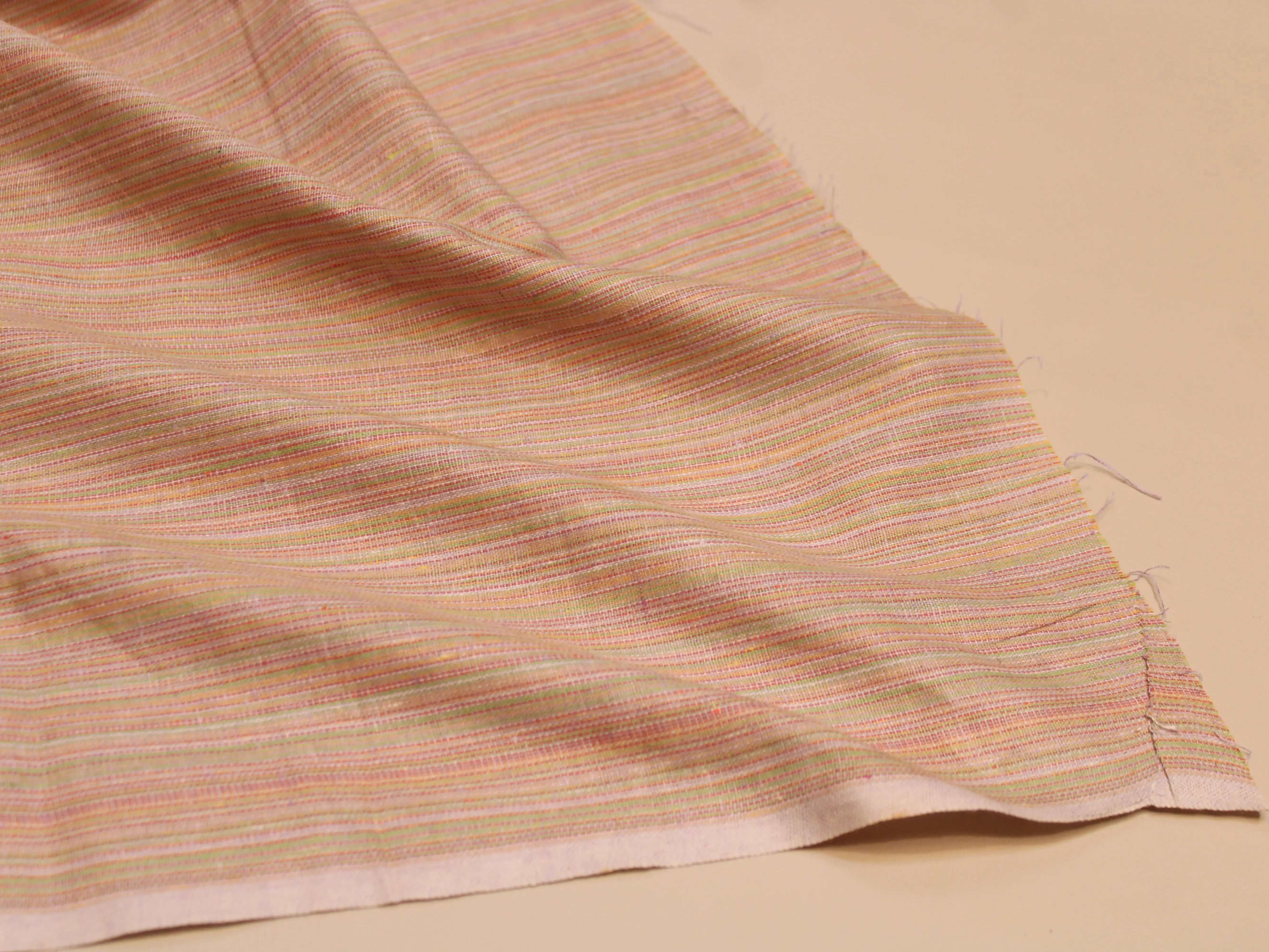 Pure Cotton Handloom Woven Fabric — Pastel Pink | Solid | 44 Inch